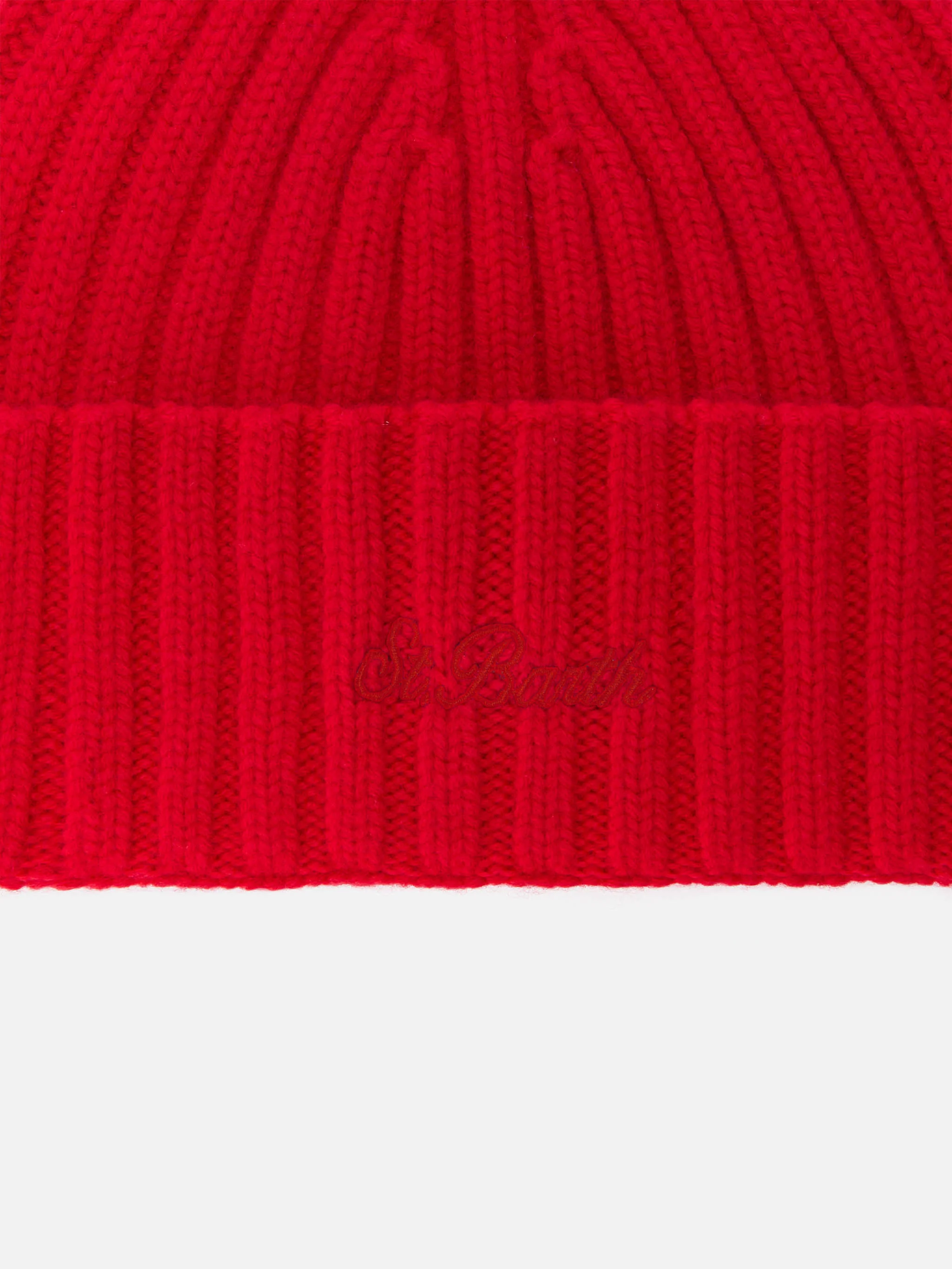 Berretto Wengen in 100% LANA rosso - Image 2