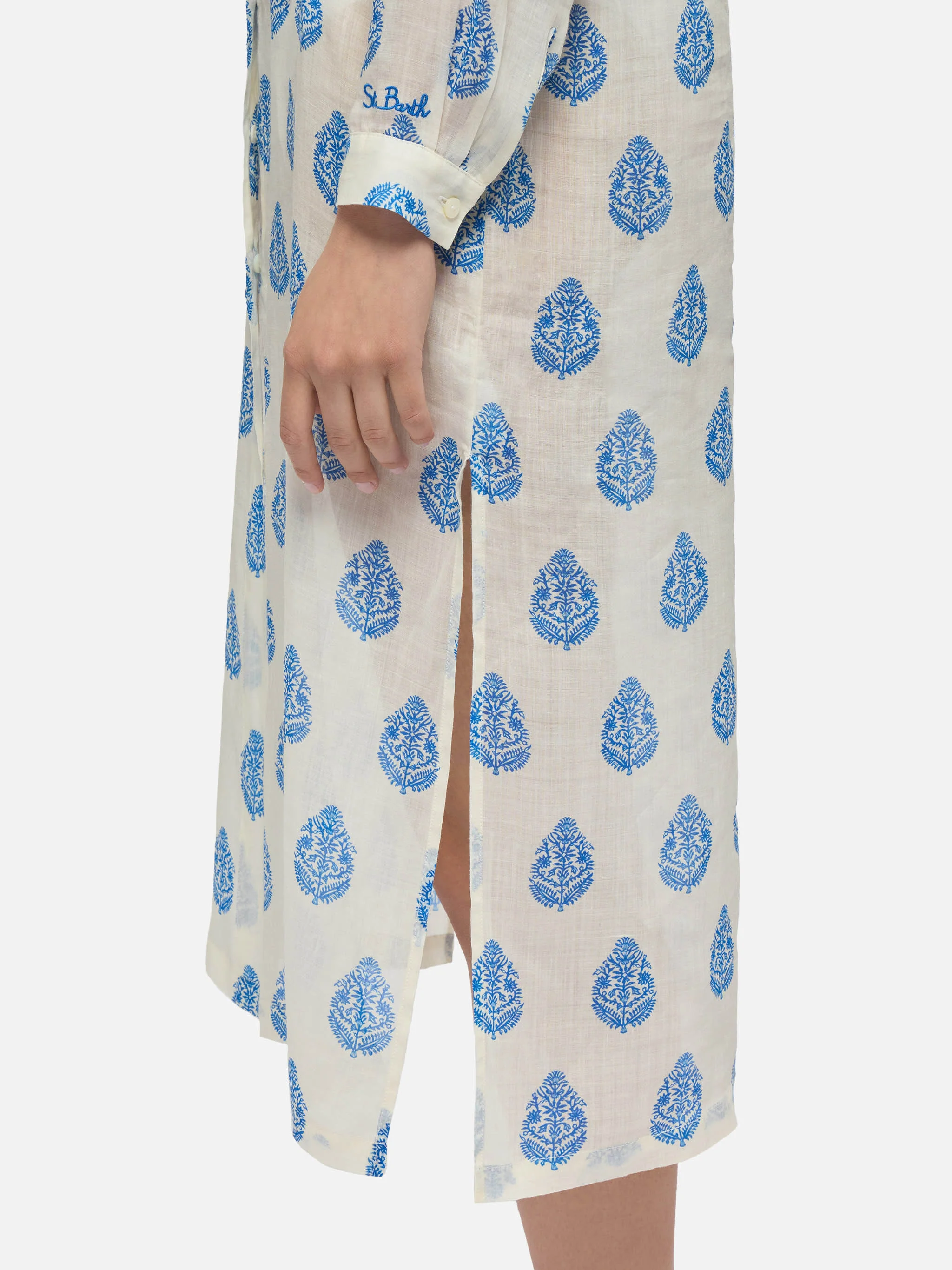 Abito maxi in ramia con stampa paisley Adeline - Image 2