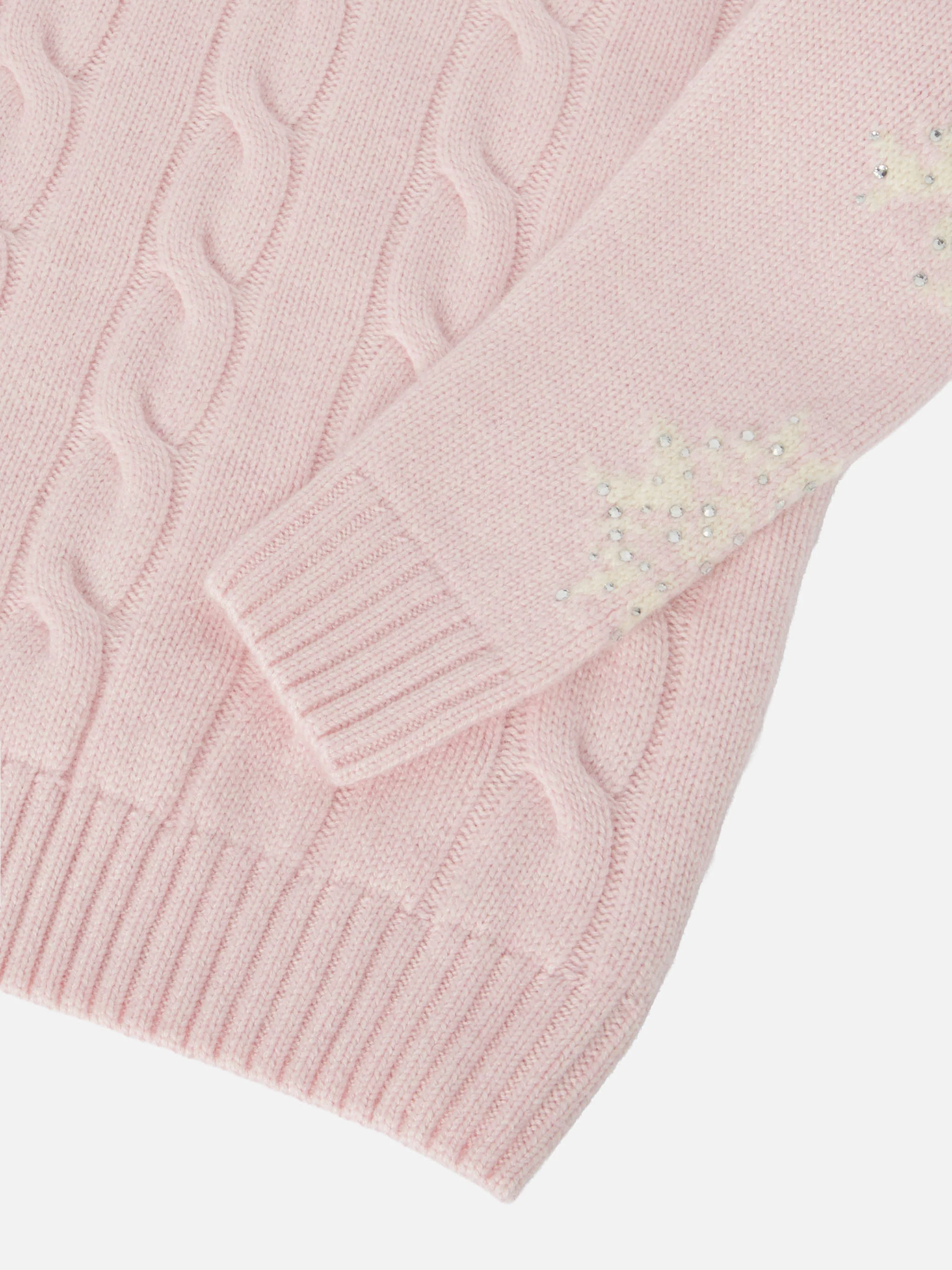 Dolcevita a trecce Adler Jr con decorazioni a fiocco di neve in strass - Image 4