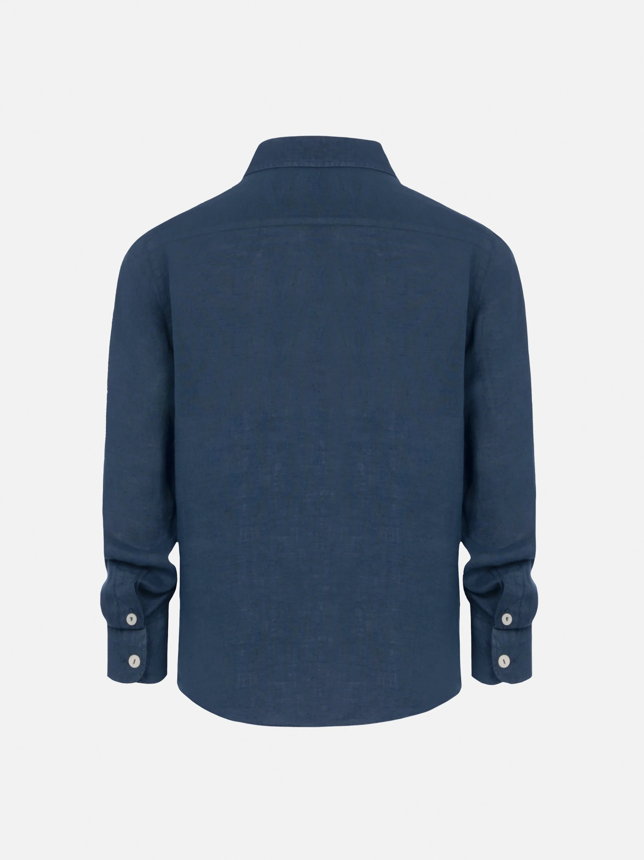 Camicia Agnes in lino blu navy - Image 2