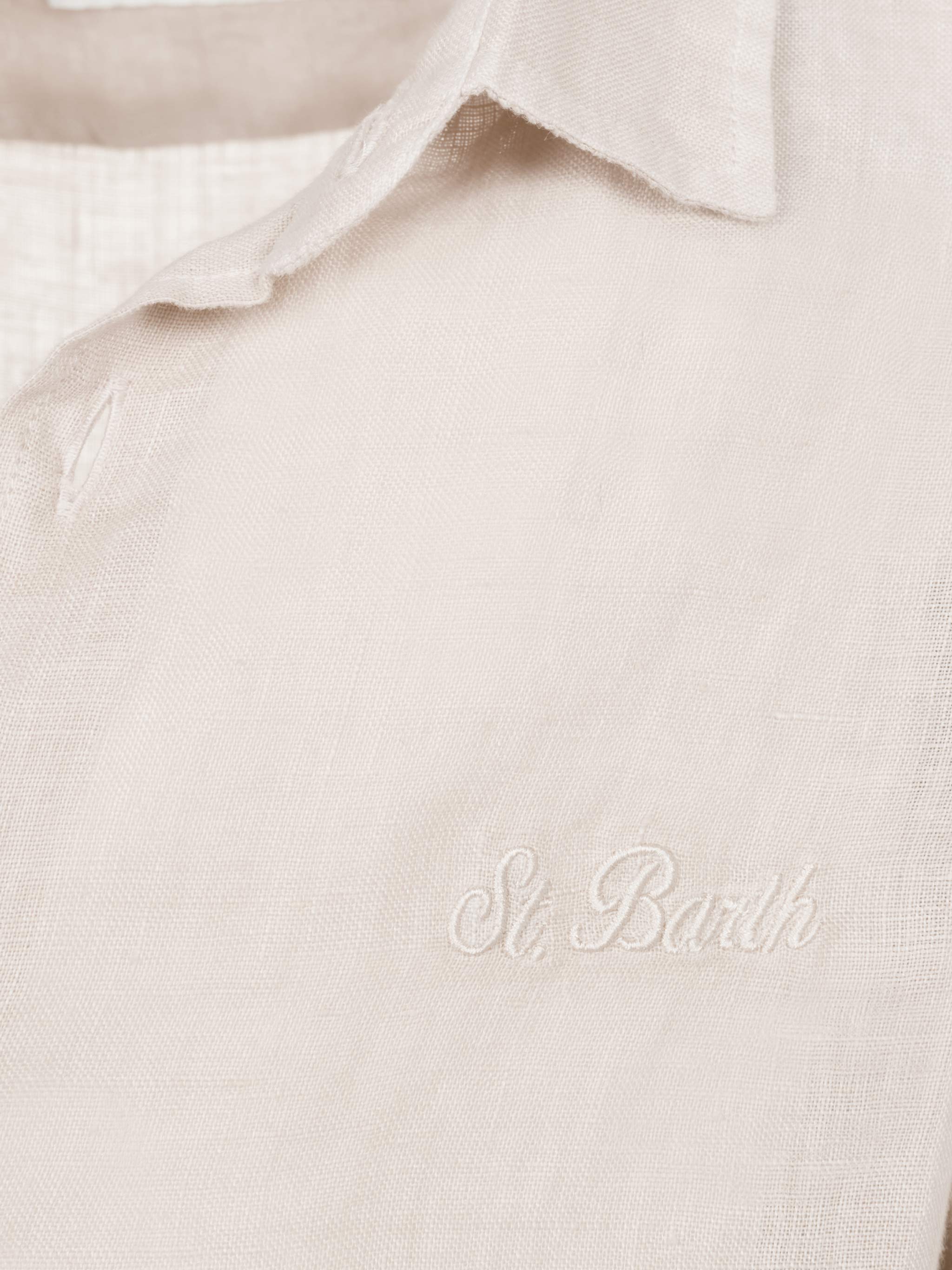 Camicia Agnes in lino bianco panna - Image 3