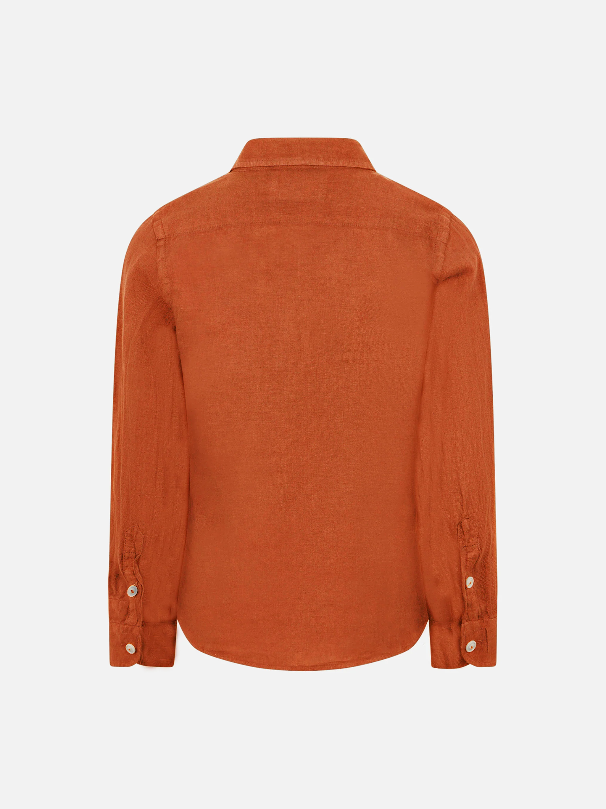 Camicia Agnes in lino arancio - Image 3
