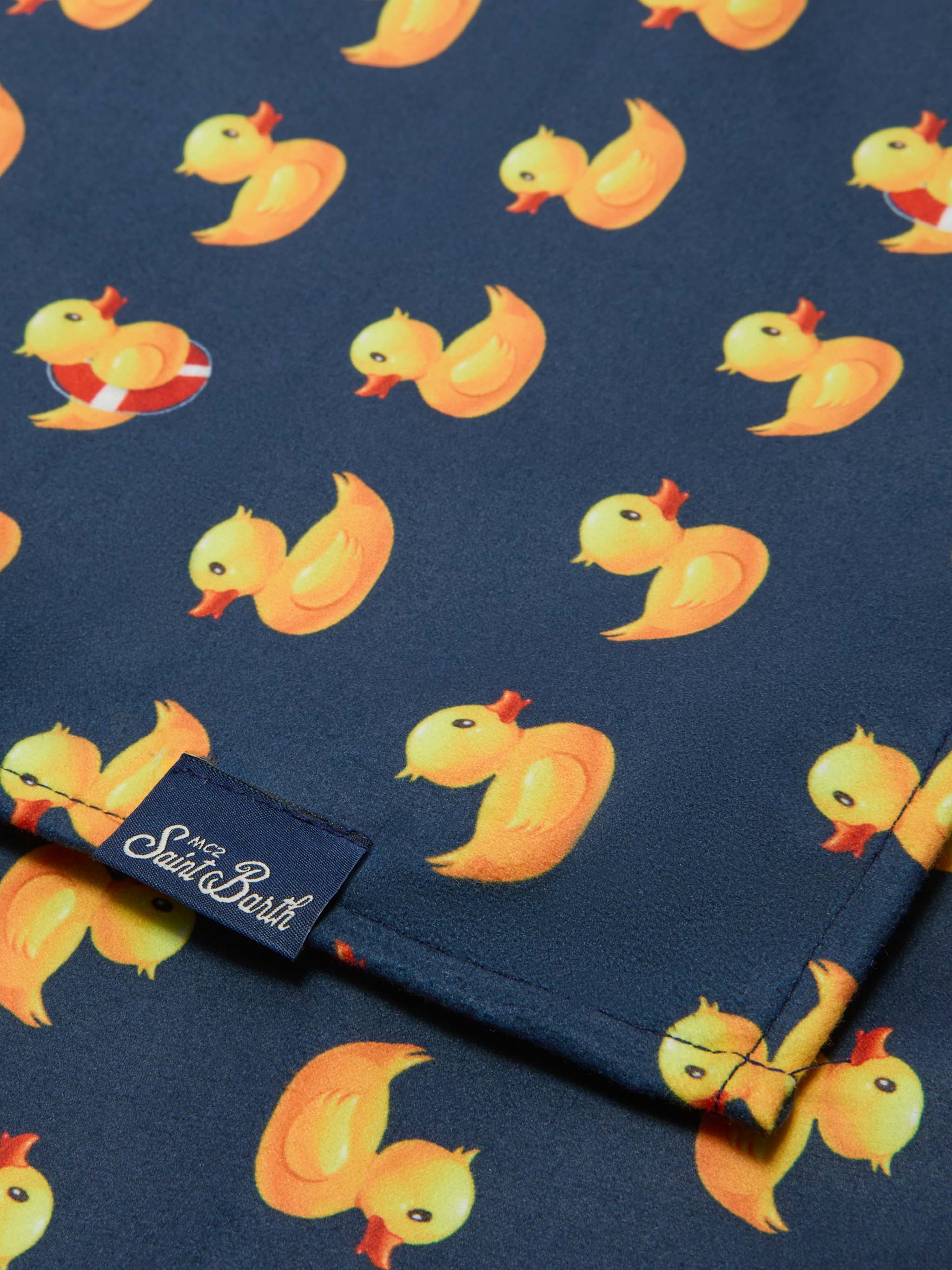 Telo mare Aidan con stampa Ducky e logo - Image 2