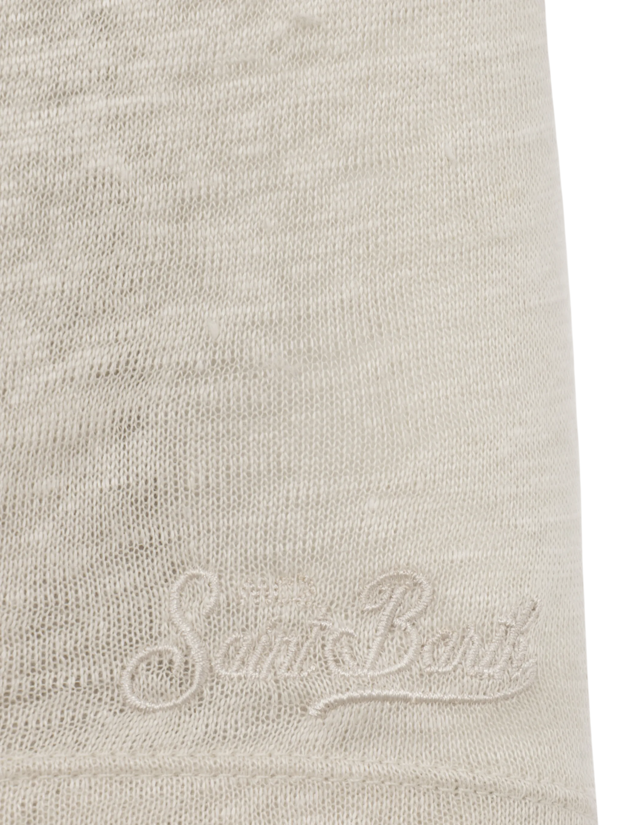 T-shirt Alex in jersey lino bianco panna - Image 3