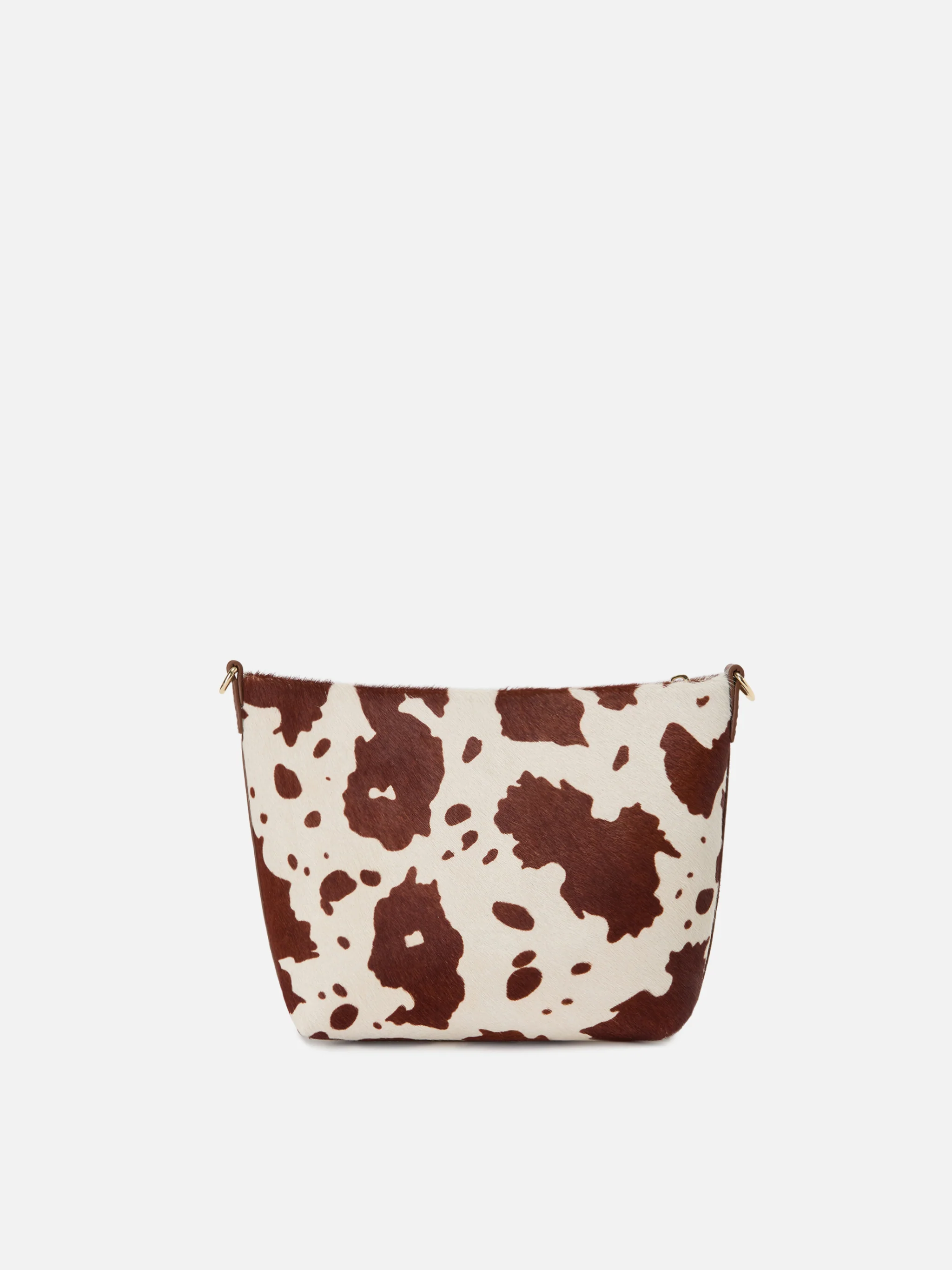 Borsa Aline in cavallino muccato con placchetta logo - Image 3
