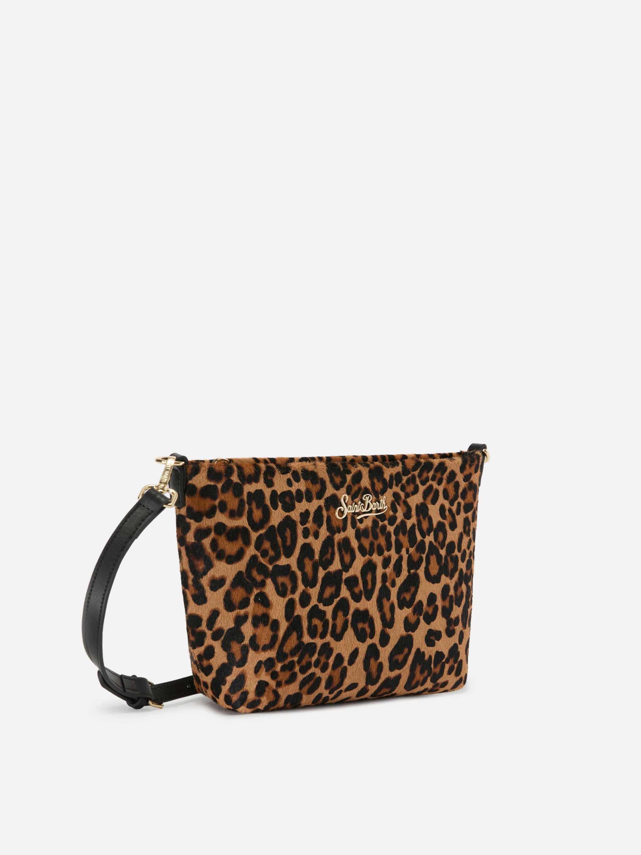 Borsa Aline in cavallino leopardato con placchetta logo - Image 2