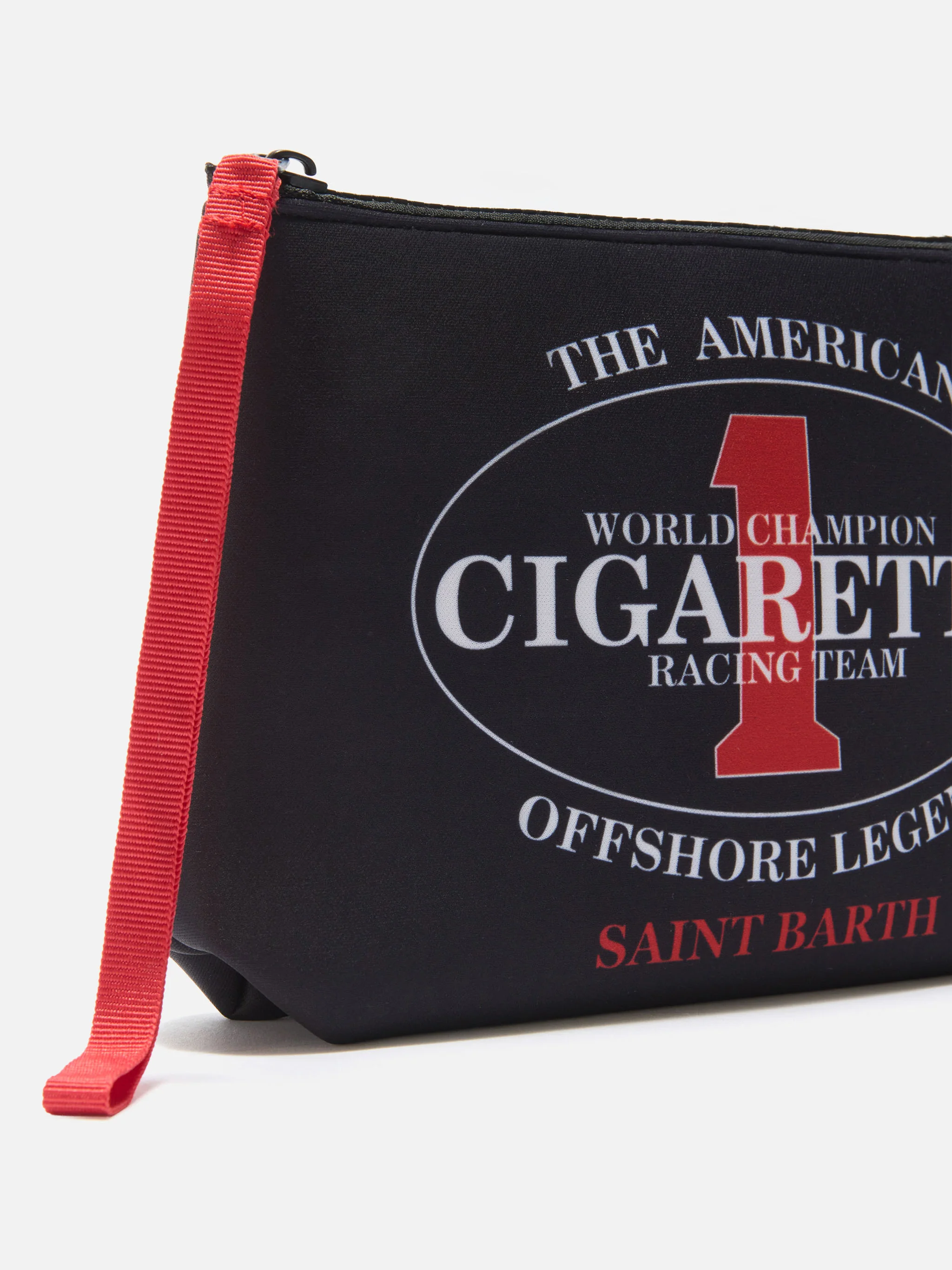 Pochette Aline in scuba nera con ricamo Cigarette Racing Team | Special Edition - Image 2