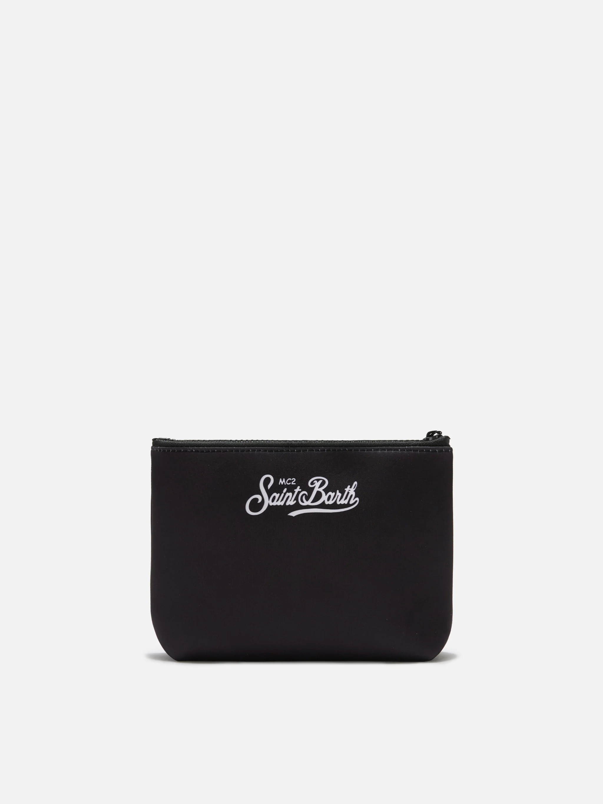 Pochette Aline in scuba nera con stampa Ricetta Negroni - Image 3