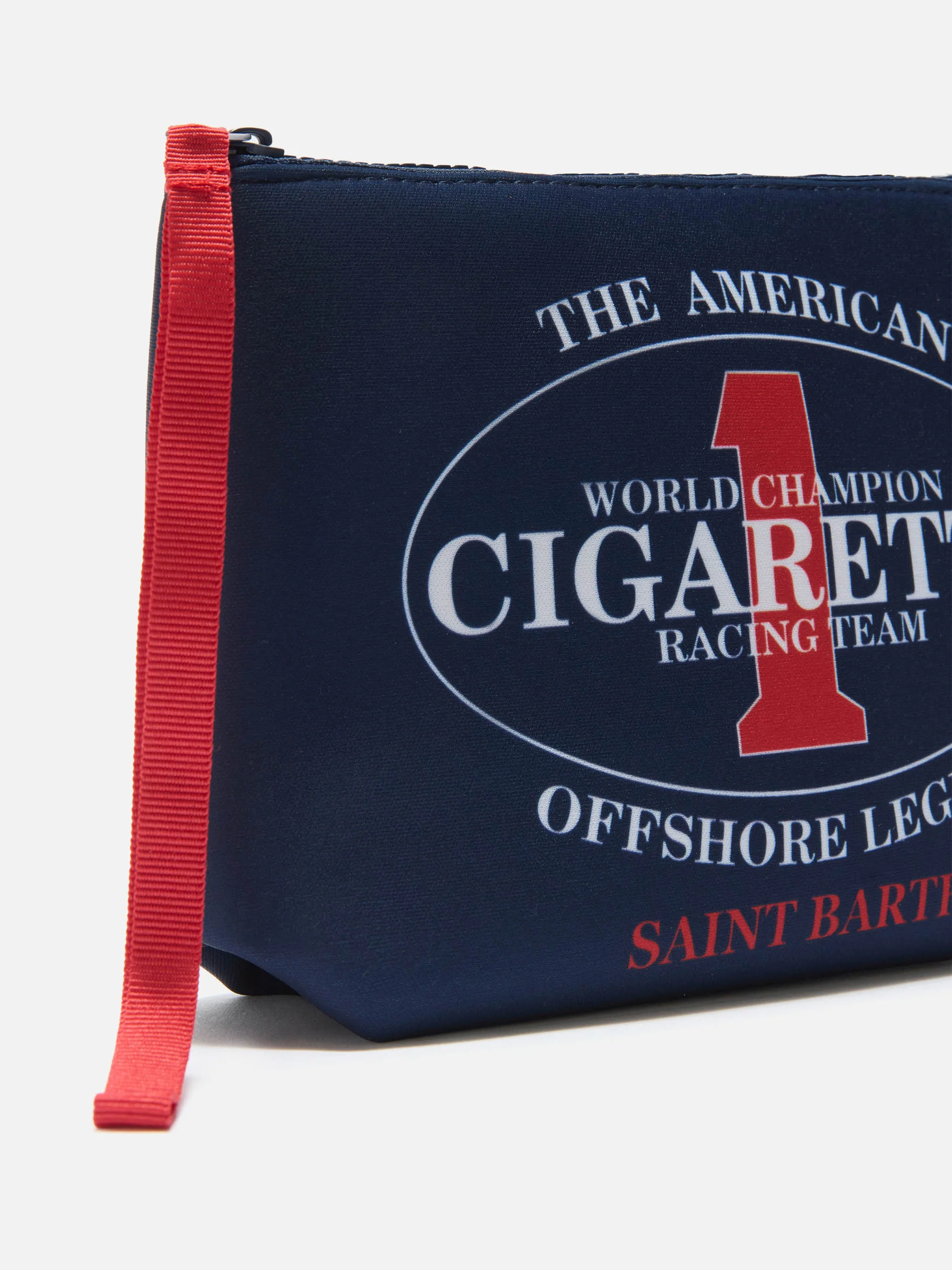 Pochette Aline in scuba blu con ricamo Cigarette Racing Team | Special Edition - Image 2