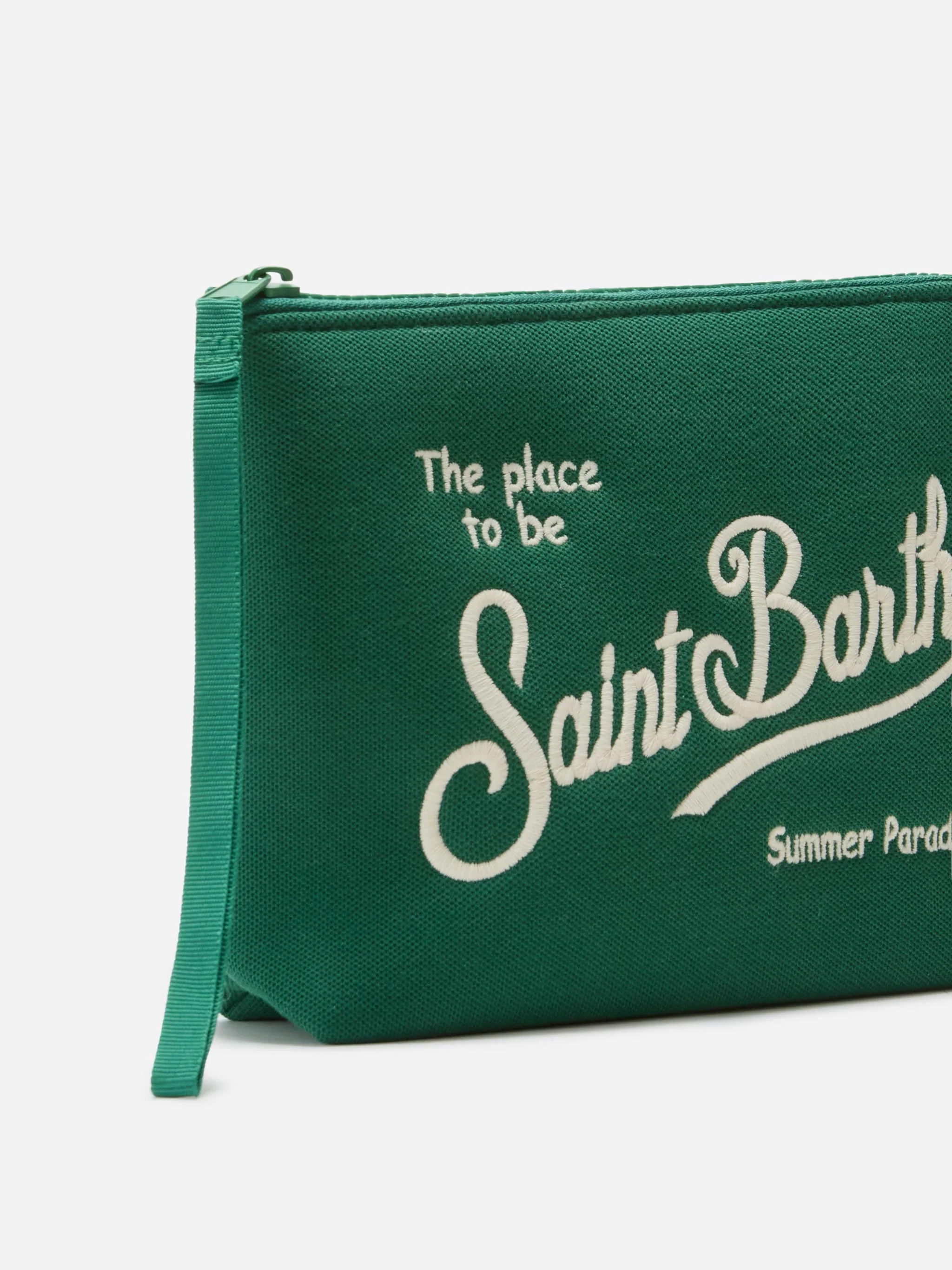 Pochette Aline verde con effetto piquet - Image 2