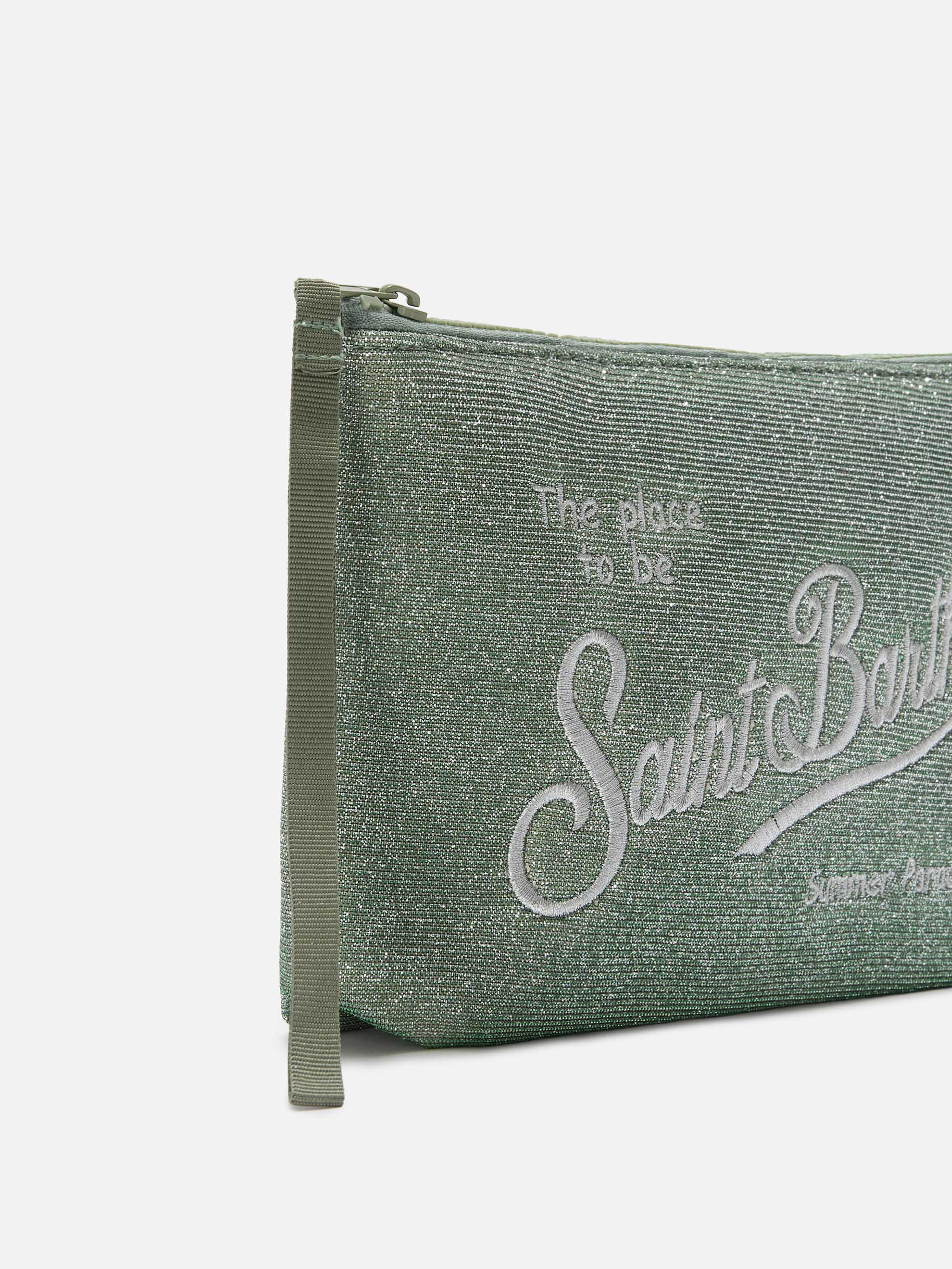 Pochette Aline Lurex verde acqua con effetto lurex - Image 2