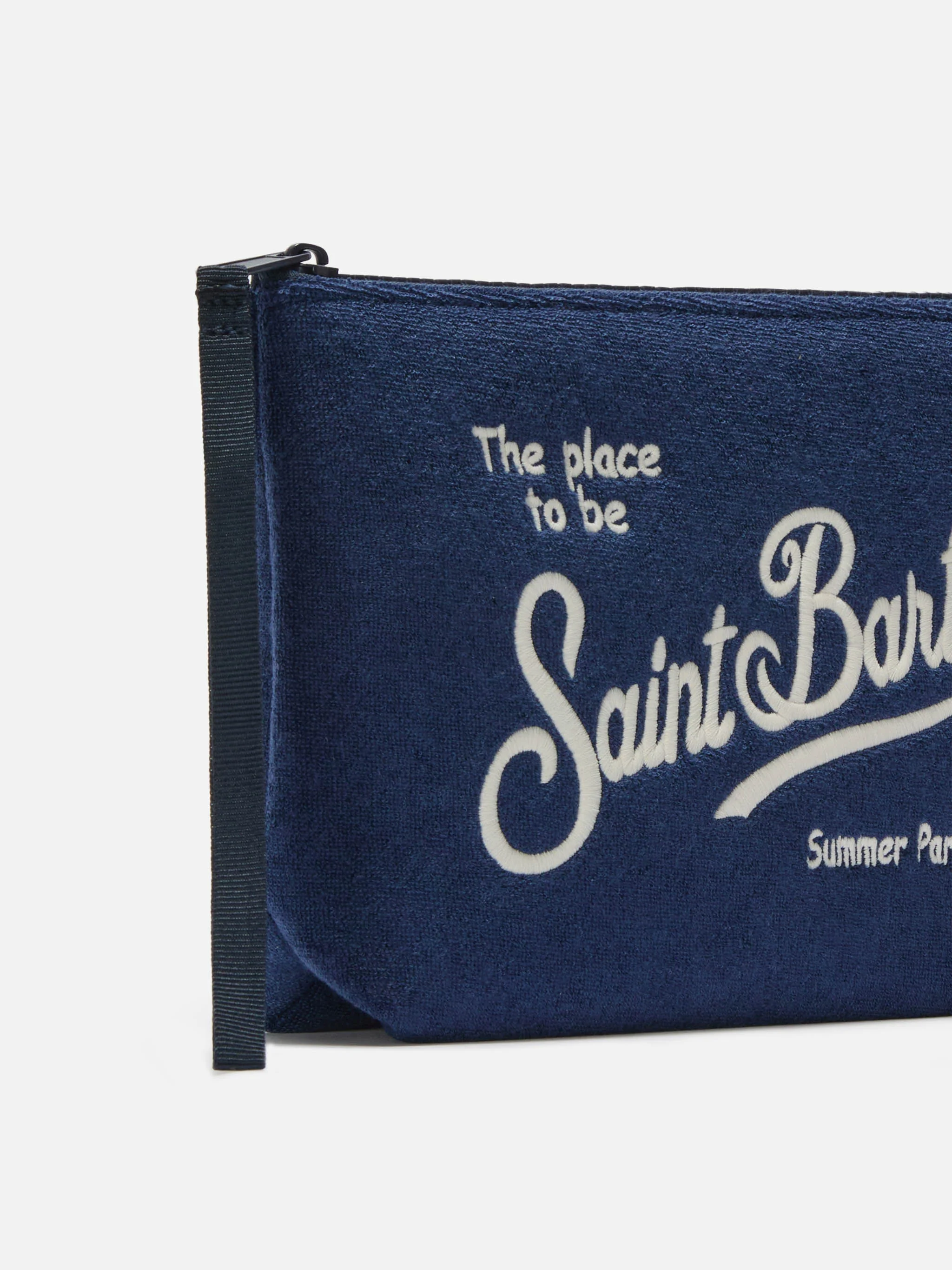 Pochette Aline effetto spugna blu navy - Image 2