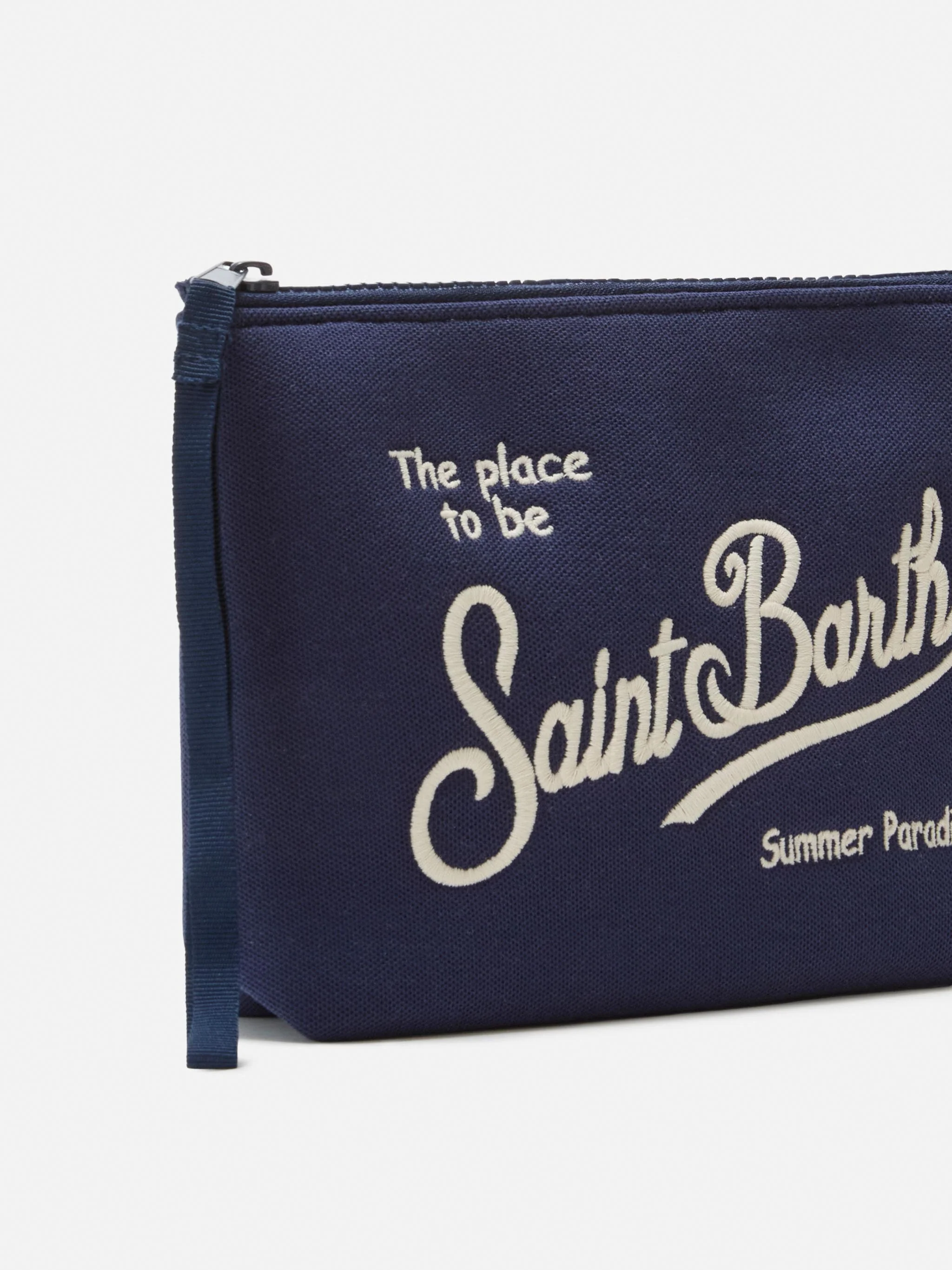 Pochette Aline blu con effetto piquet - Image 2