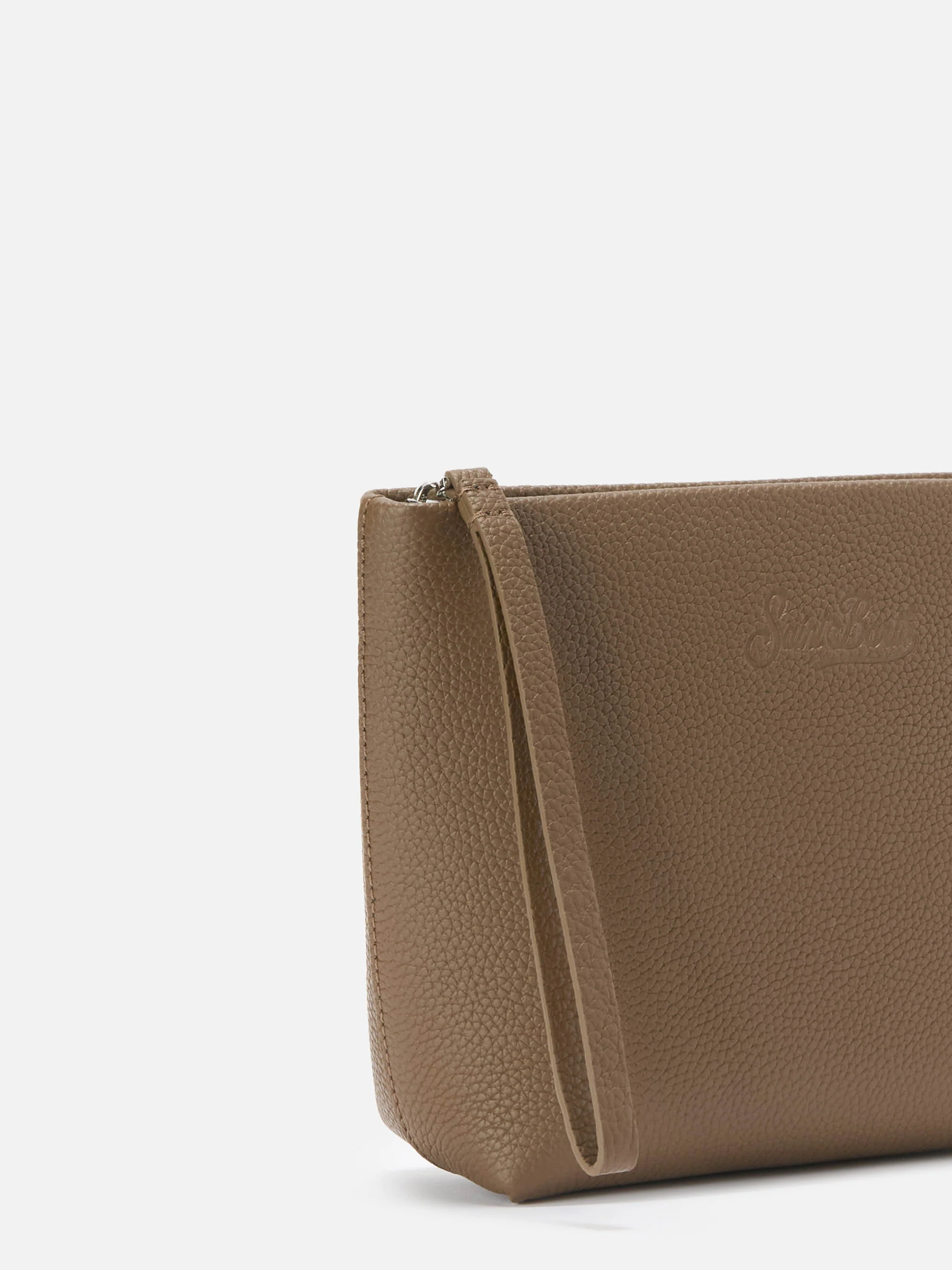 Pochette Aline Pouch in pelle marrone - Image 3