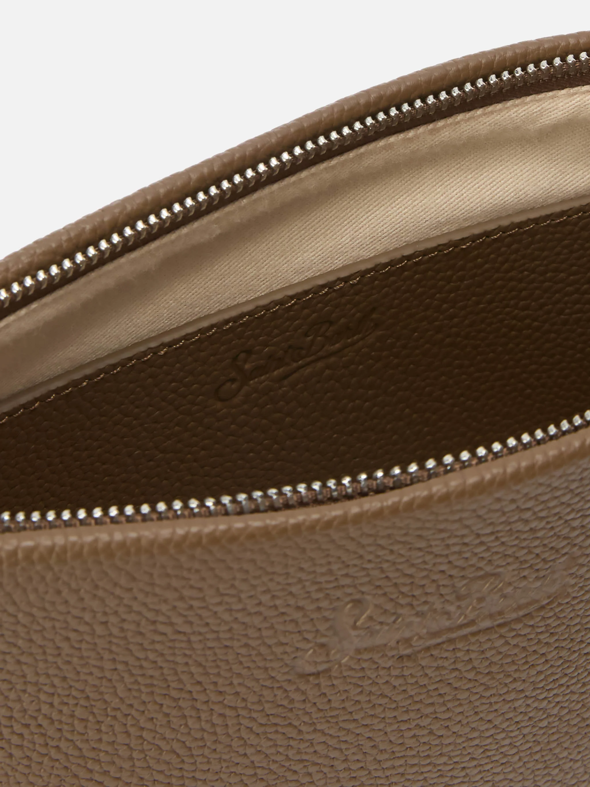 Pochette Aline Pouch in pelle marrone - Image 5