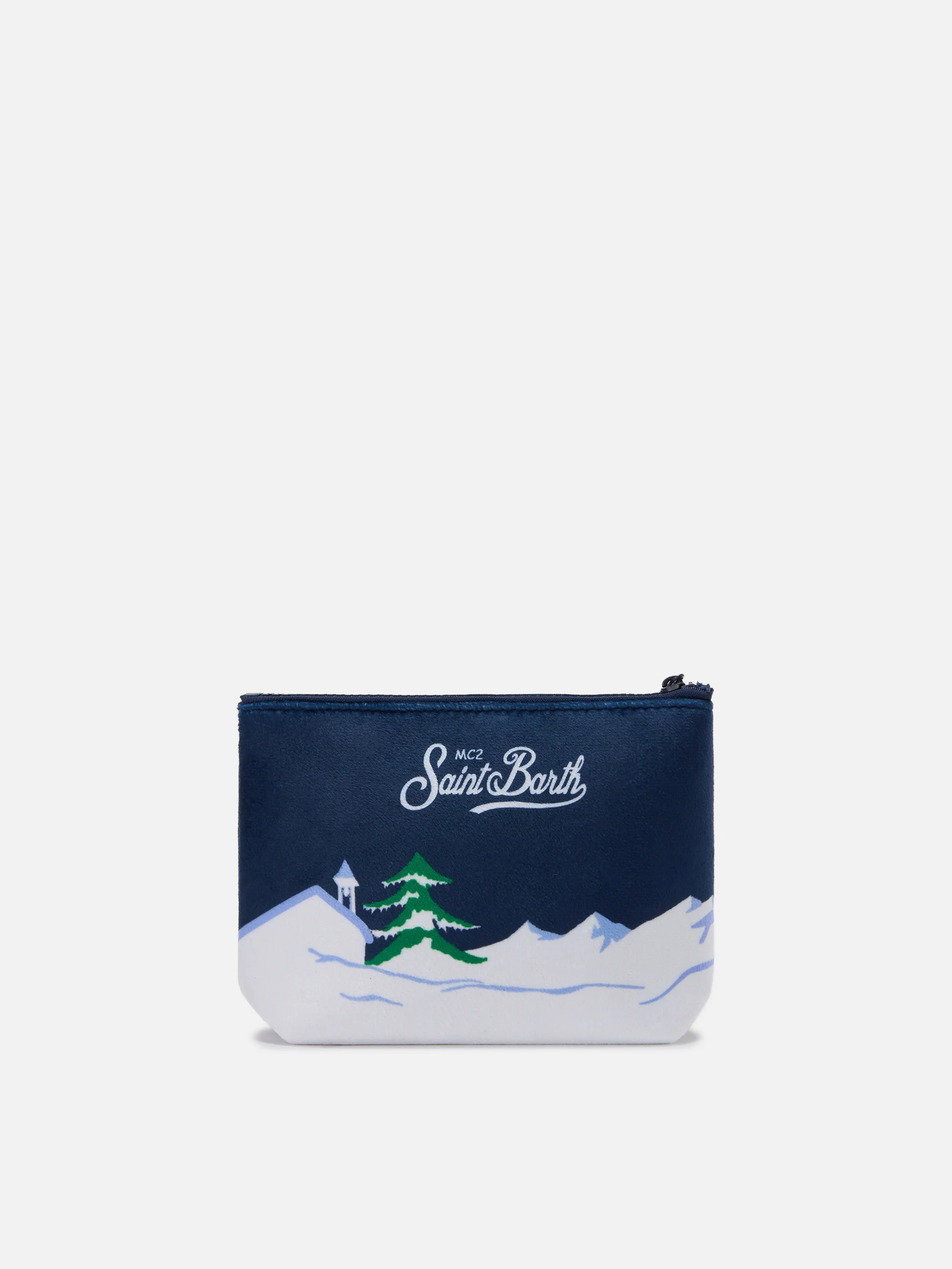 Pochette Aline effetto lana con stampa sciatori Cortina - Image 3