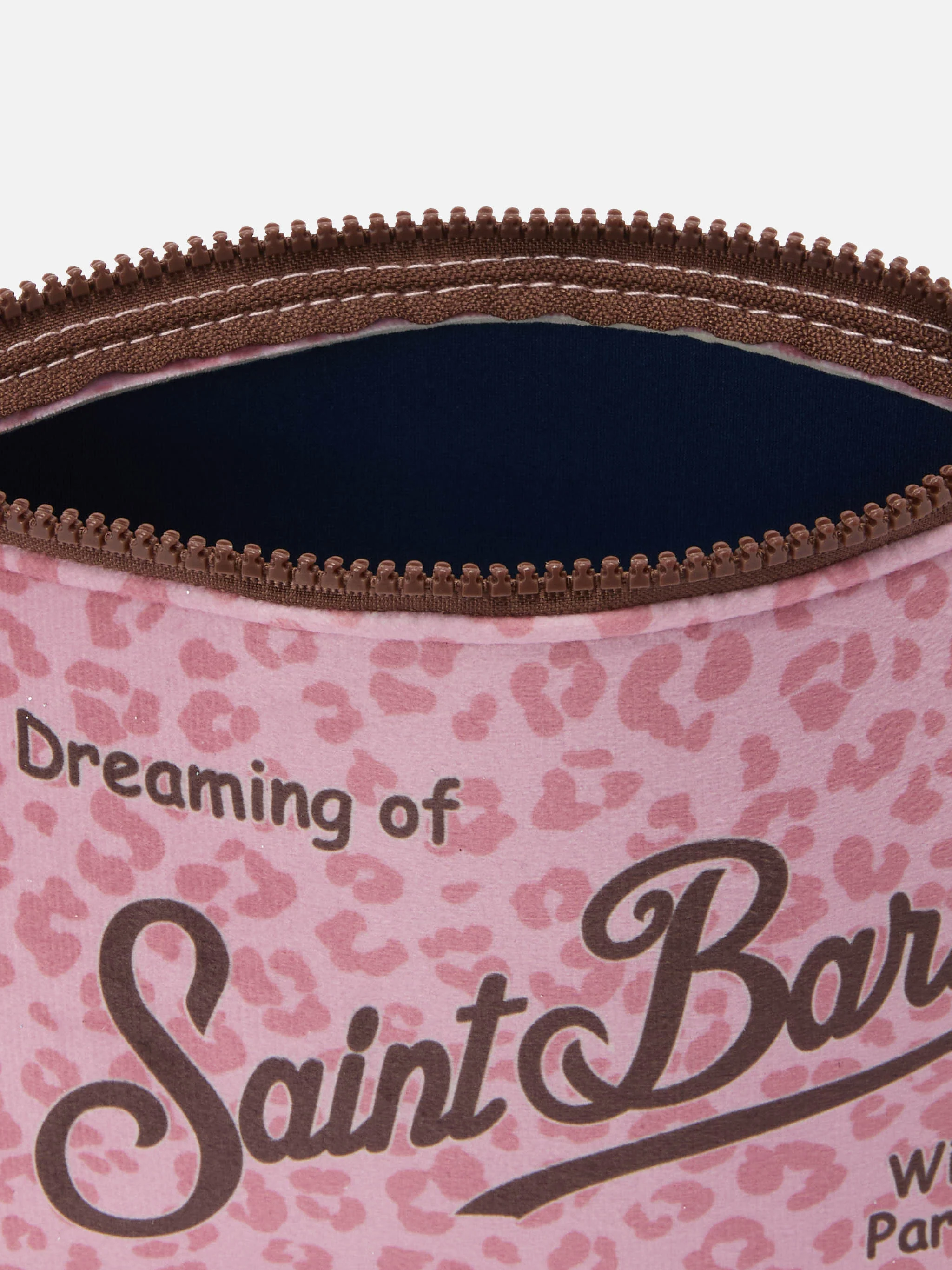 Pochette Aline effetto lana con stampa leopardata rosa - Image 3