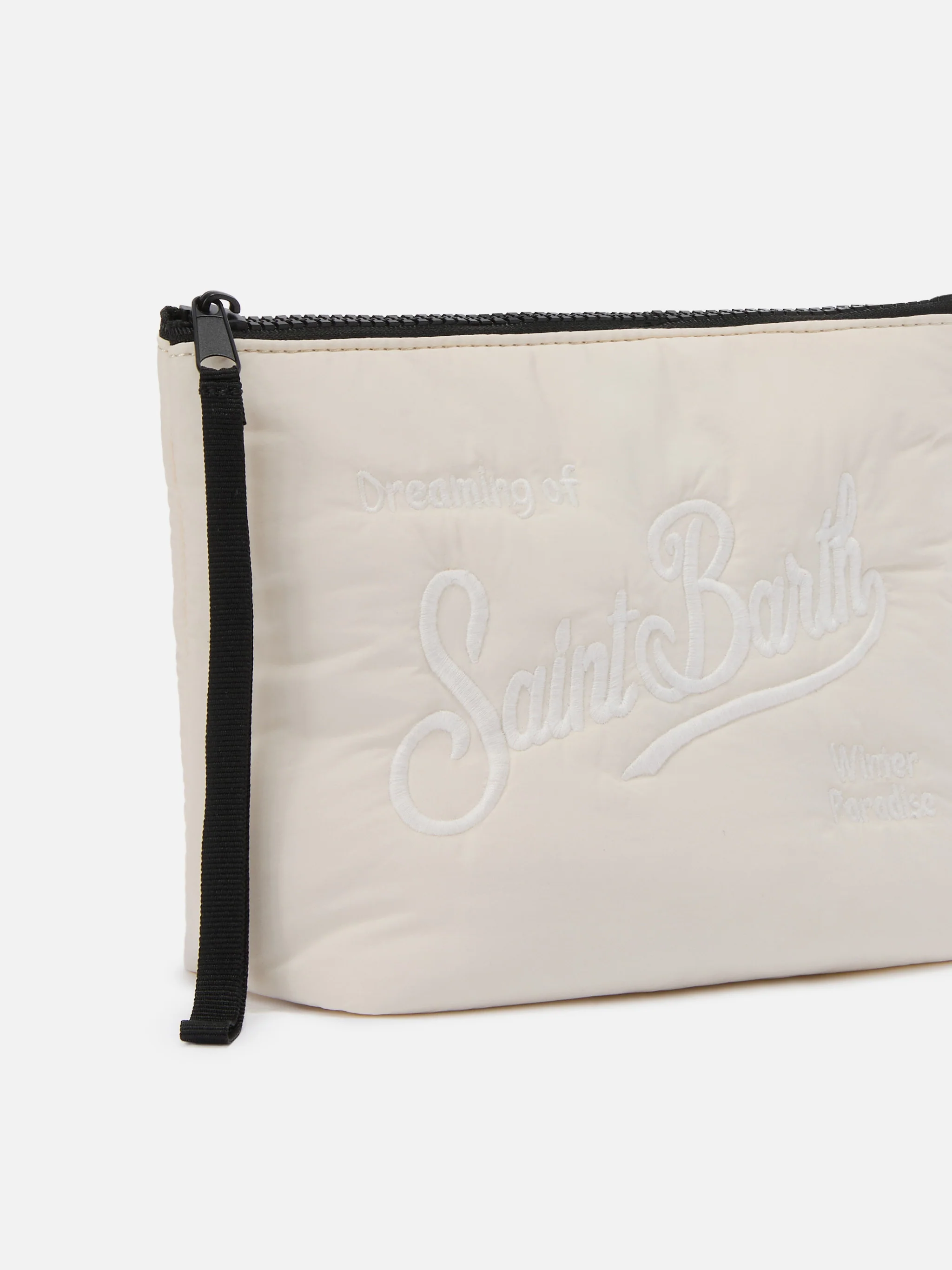 Pochette Aline Puffer in nylon imbottito beige - Image 2