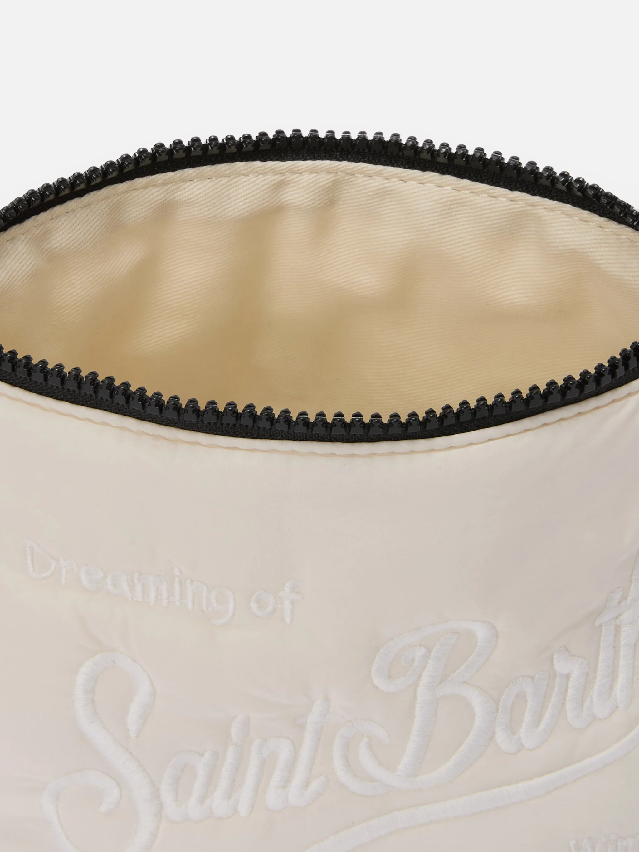 Pochette Aline Puffer in nylon imbottito beige - Image 3