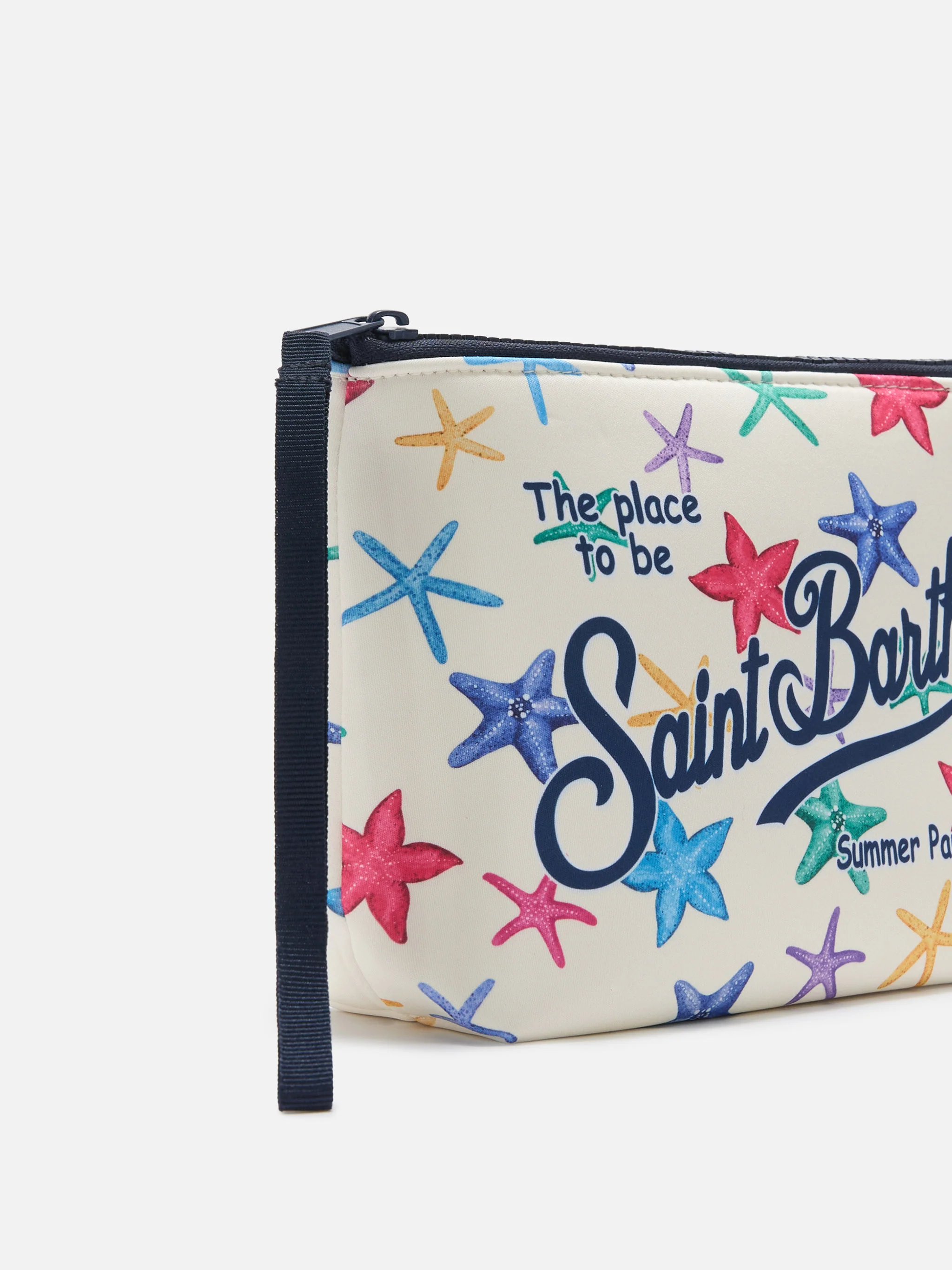 Pochette Aline in scuba beige con stampa stelle marine - Image 2