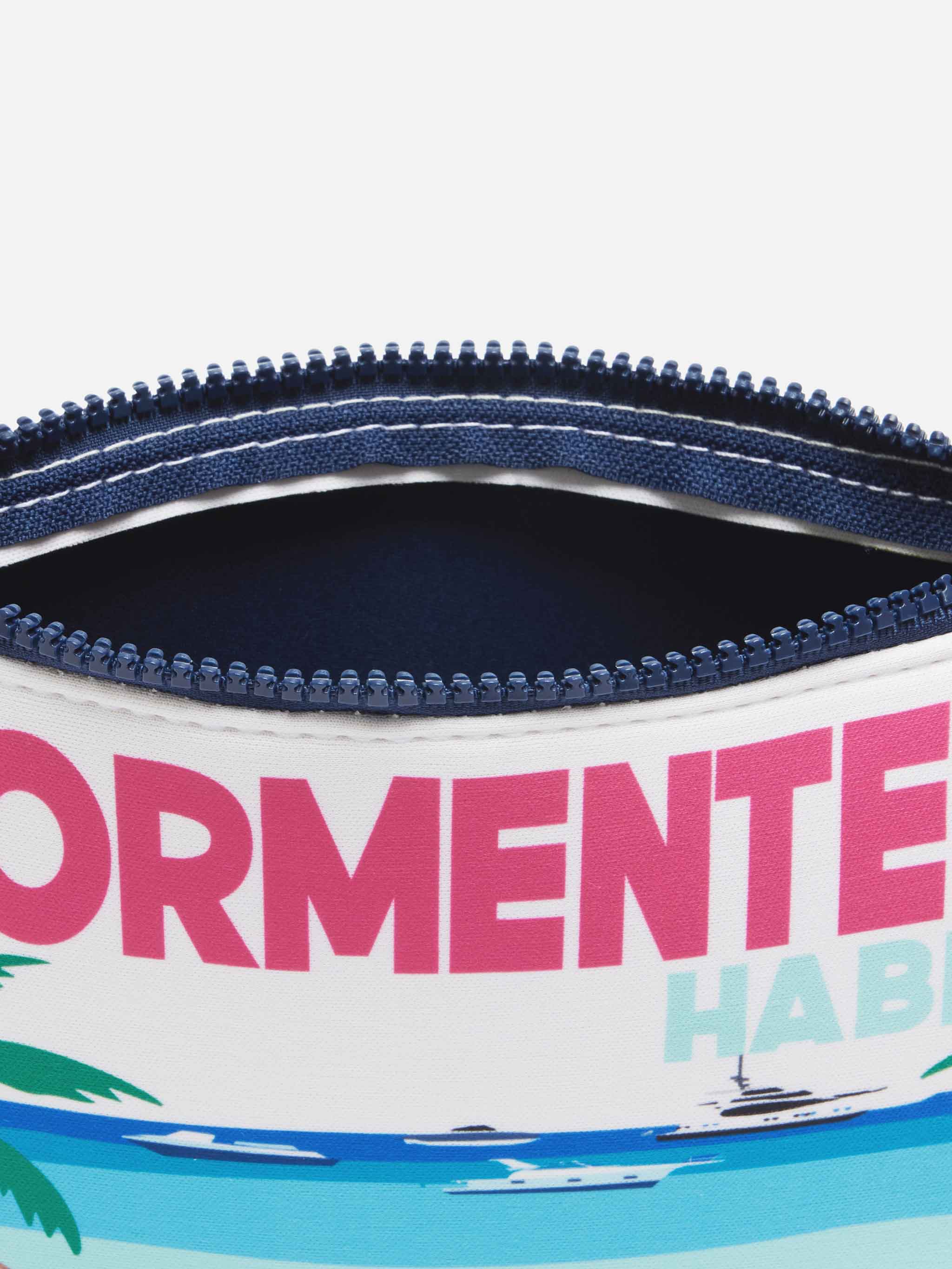 Pochette Aline in scuba con stampa cartolina Formentera - Image 3