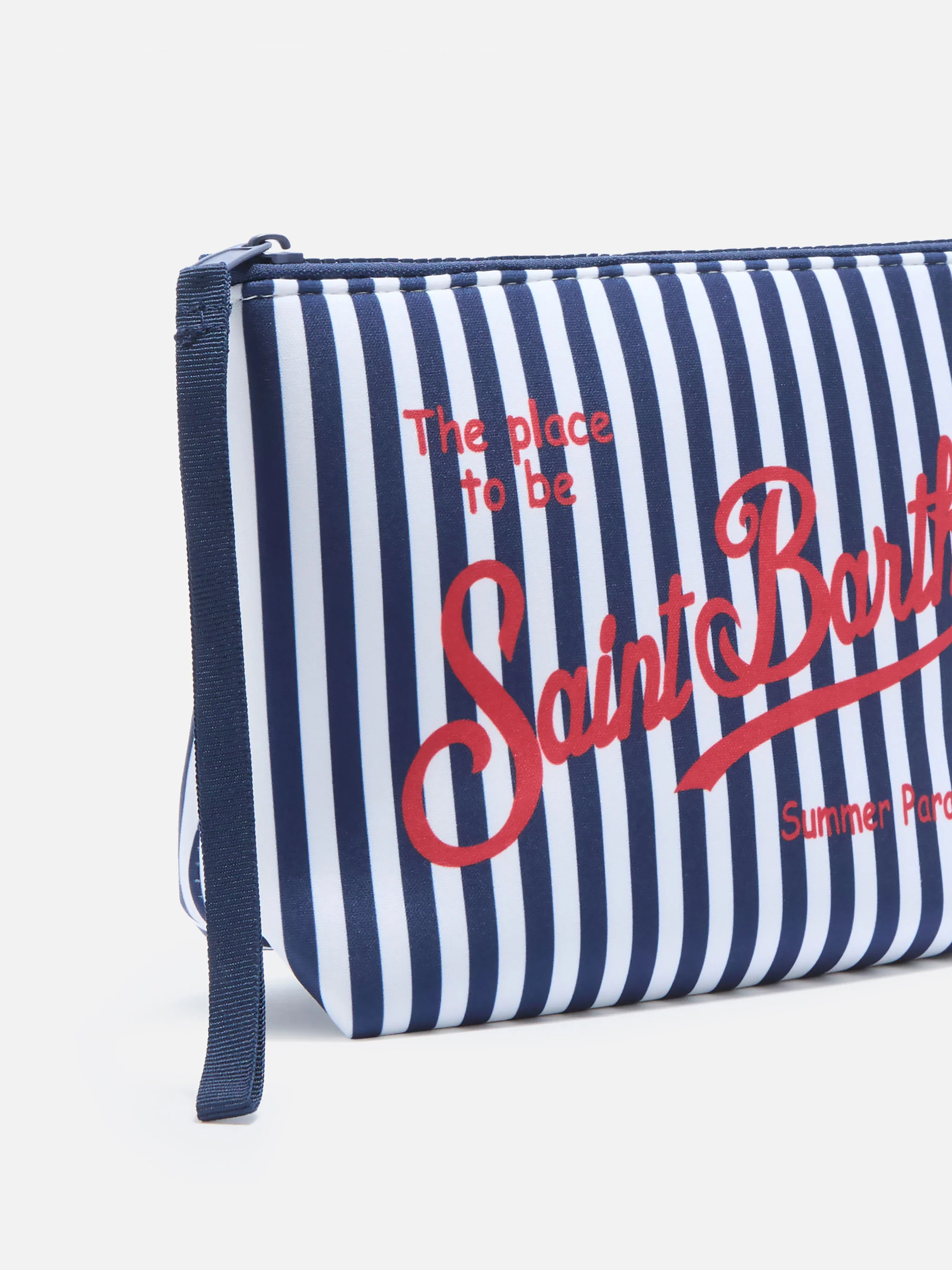 Pochette Aline in scuba a righe blu - Image 2