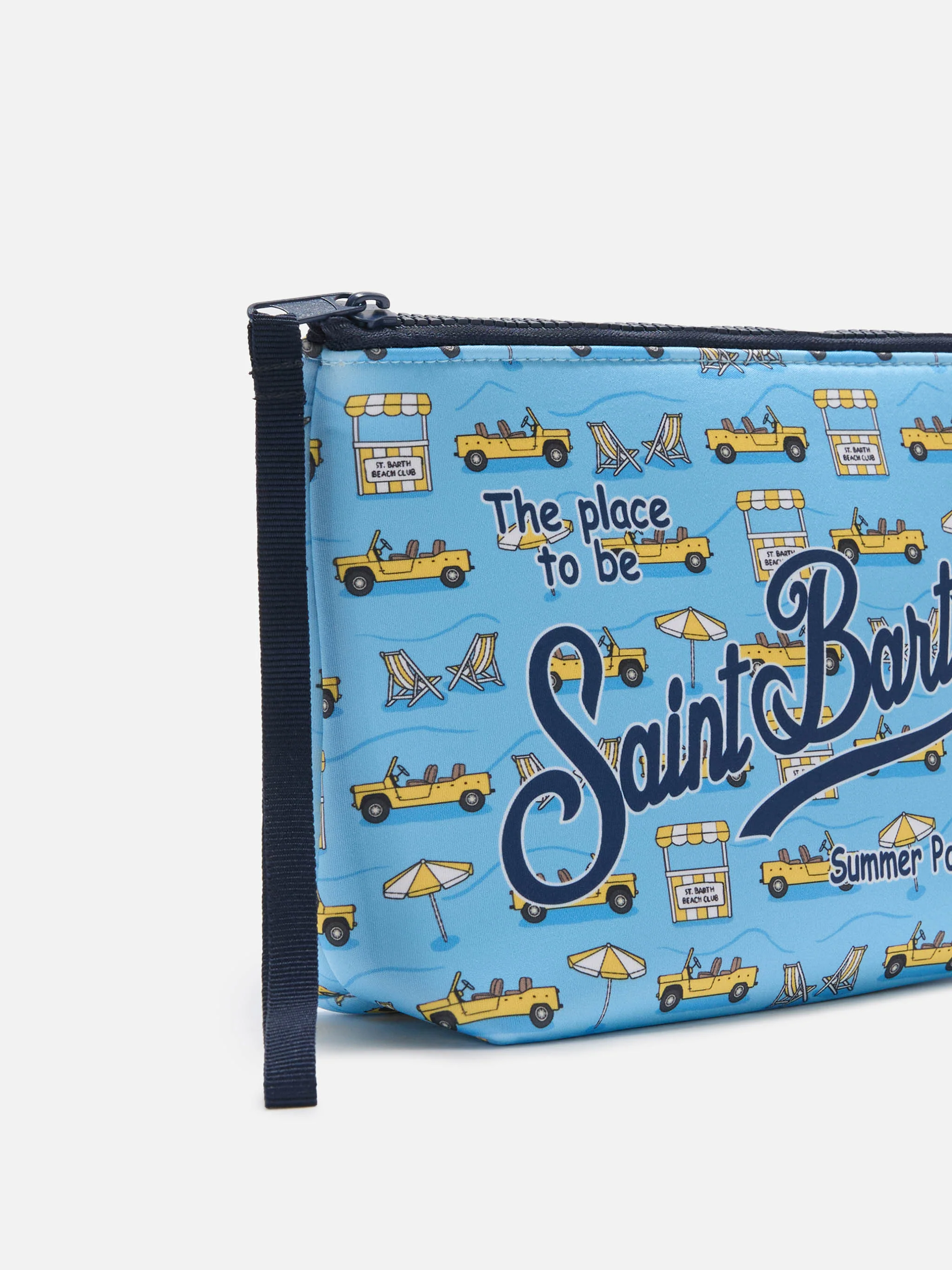 Pochette Aline in scuba con stampa Road to Formentera - Image 2