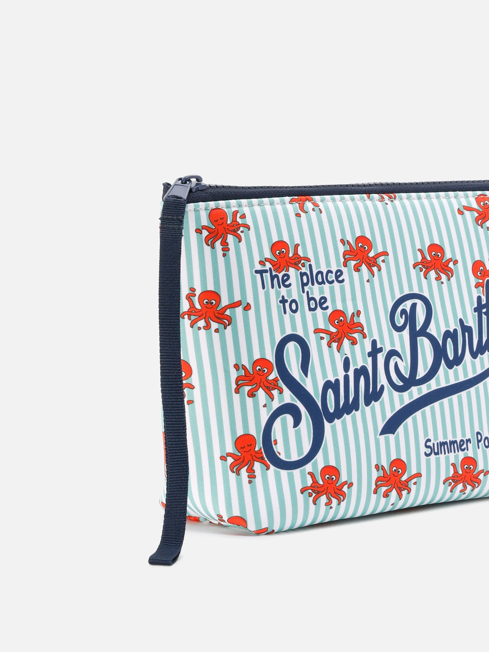 Pochette Aline in scuba a righe con stampa polipetti - Image 2