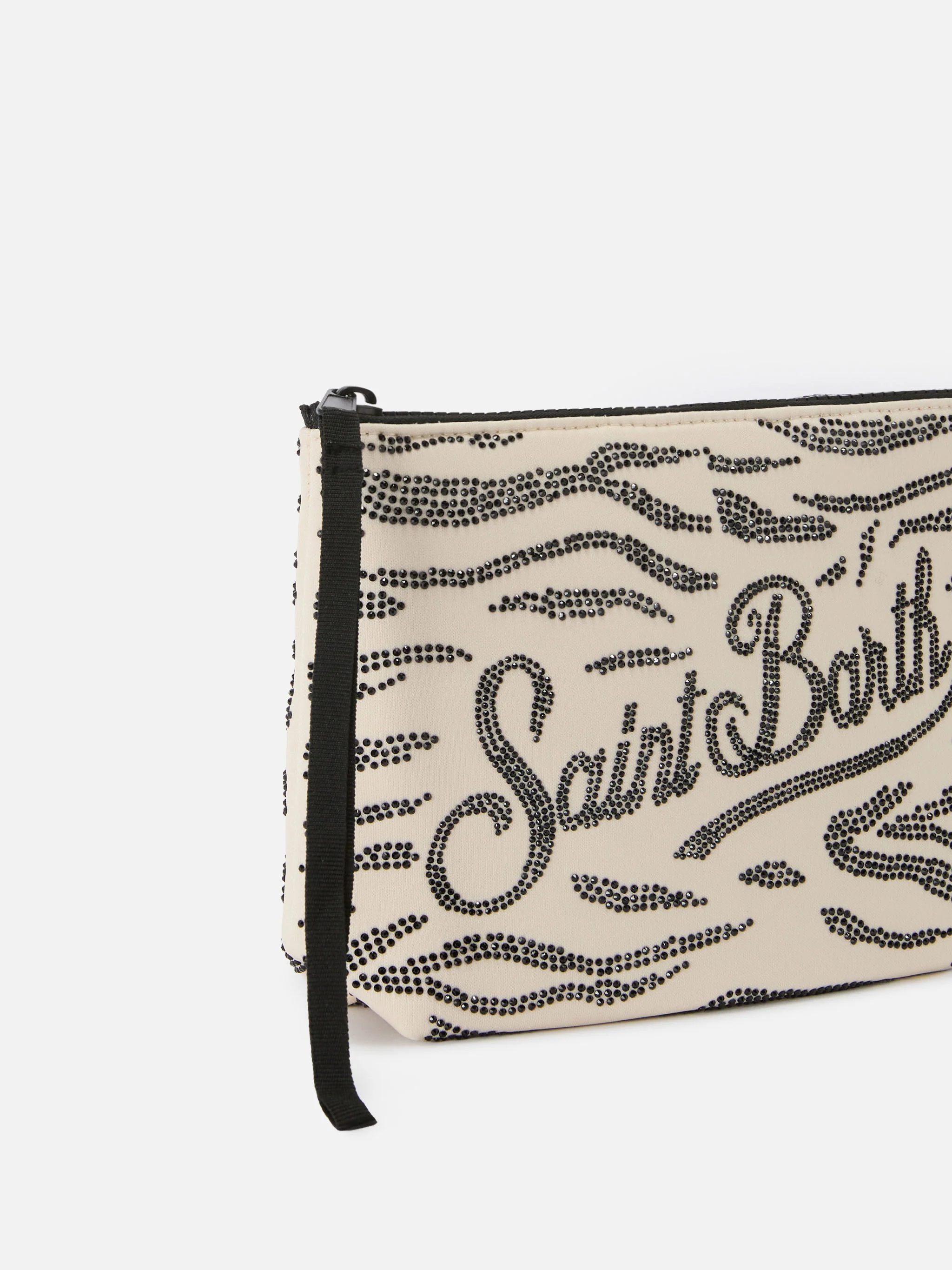 Pochette Aline in scuba con stampa zebrata e strass applicati - Image 2