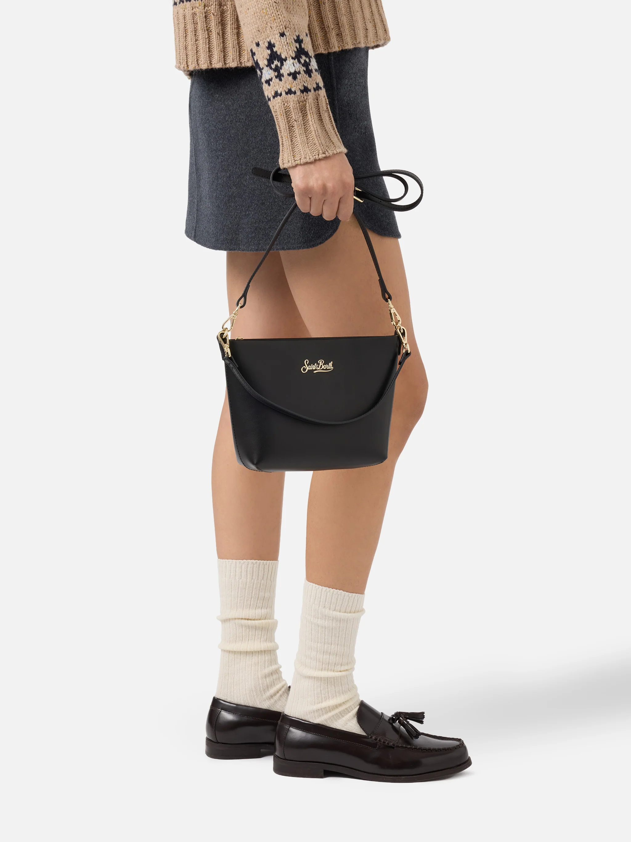 Borsa a spalla Aline Bag in pelle nera - Image 2
