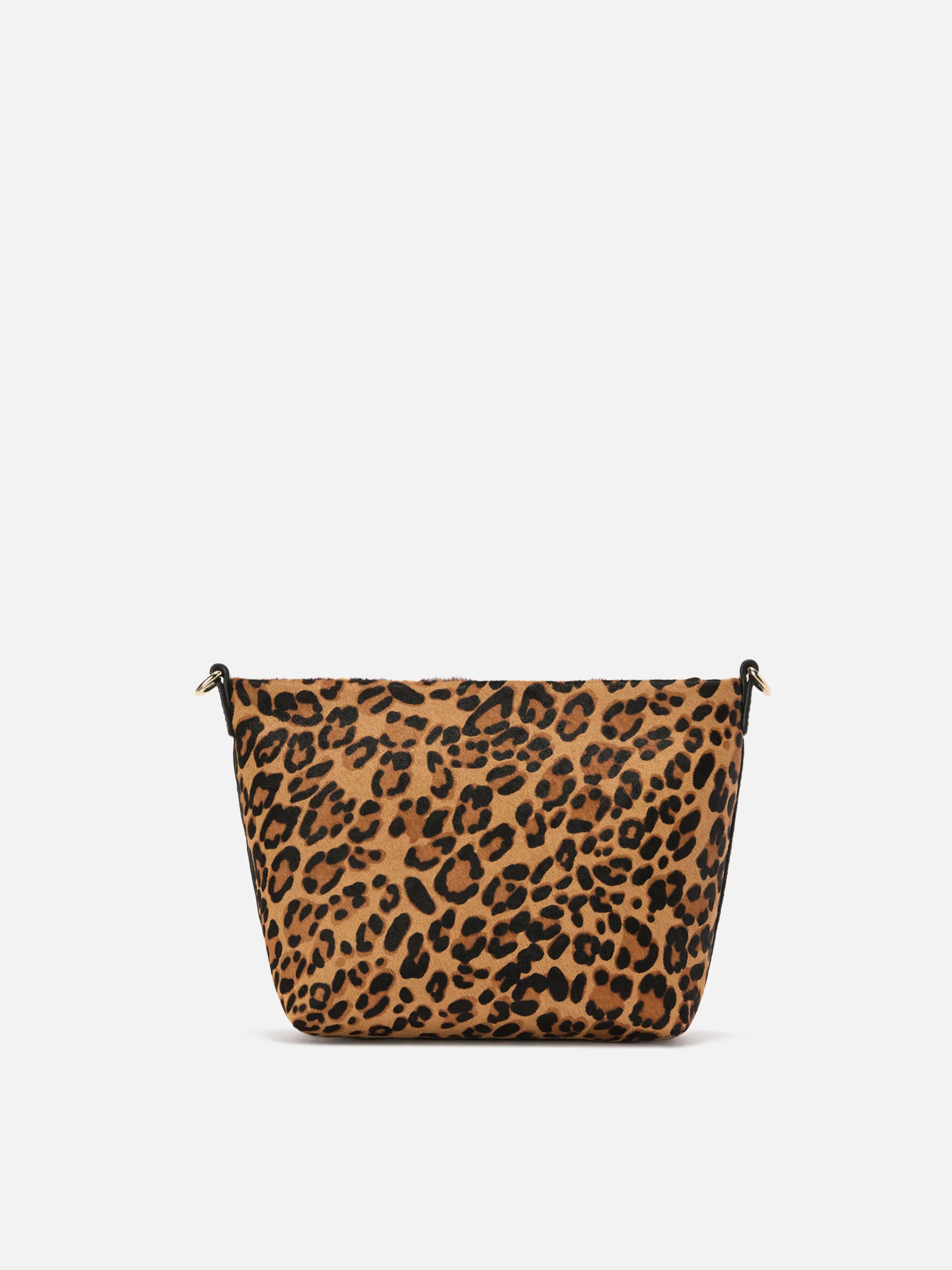 Borsa a spalla Aline Bag in pelle spazzolata e cavallino leopardato - Image 4
