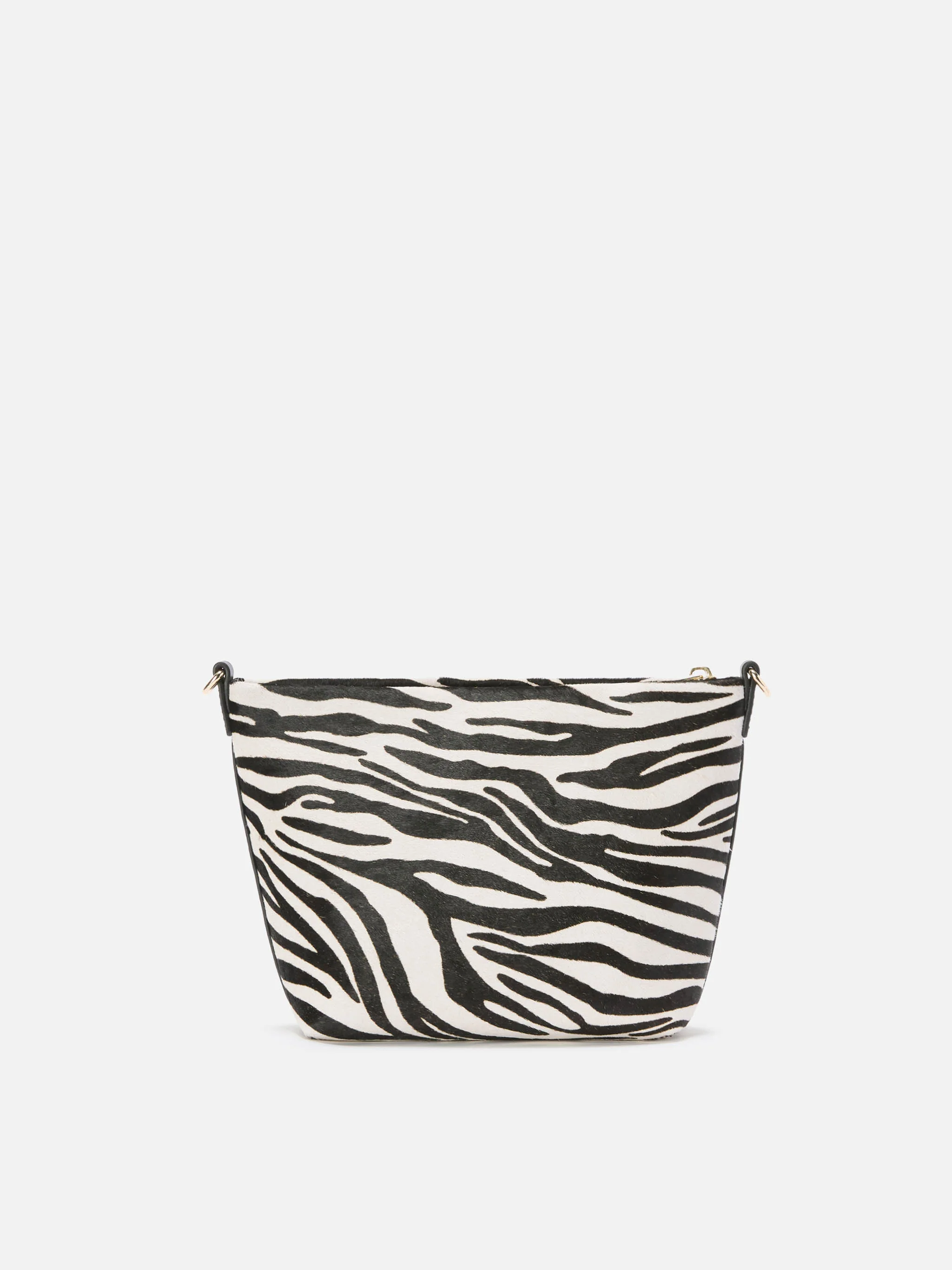 Borsa a spalla Aline Bag in pelle spazzolata e cavallino zebrato - Image 4
