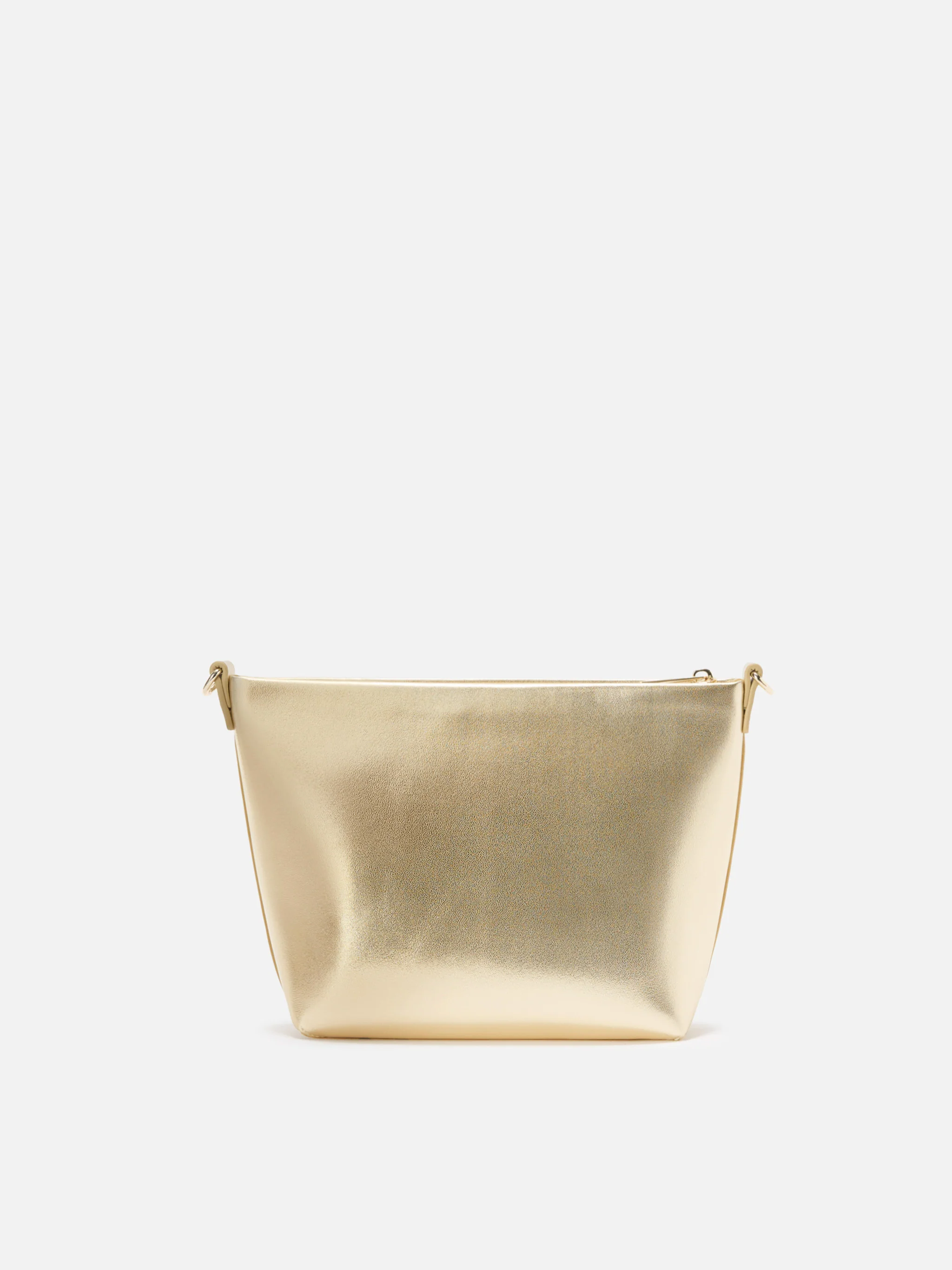 Borsa a spalla Aline Bag in pelle laminata oro - Image 4