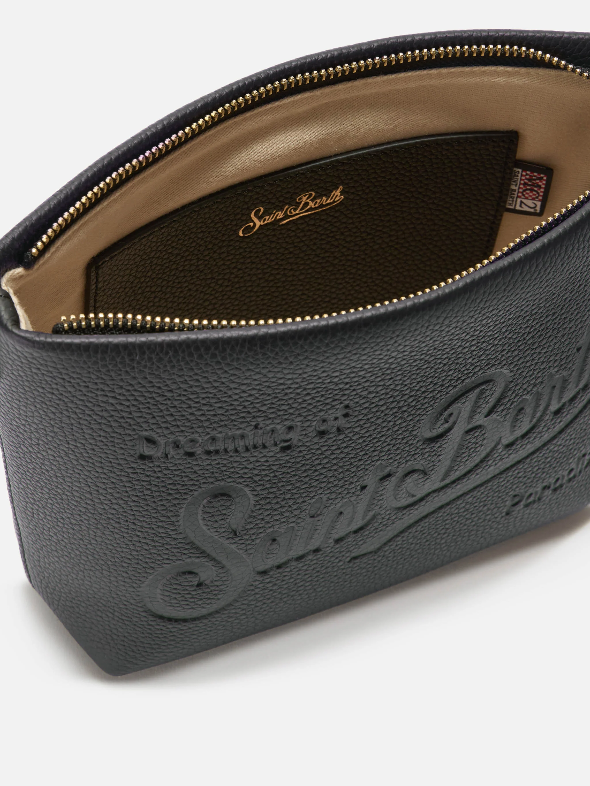 Borsa a spalla Aline Bag in pelle martellata nera - Image 5