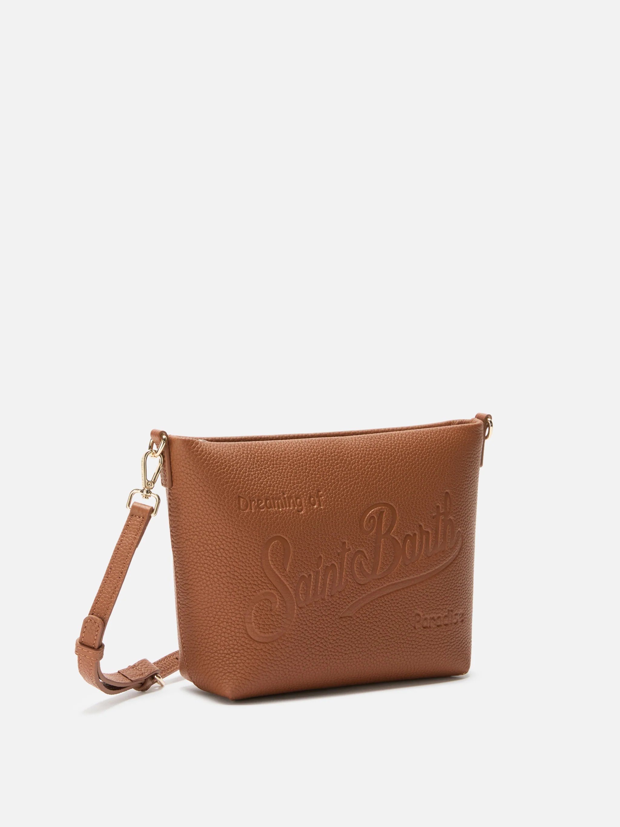 Borsa a spalla Aline Bag in pelle martellata cuoio - Image 3