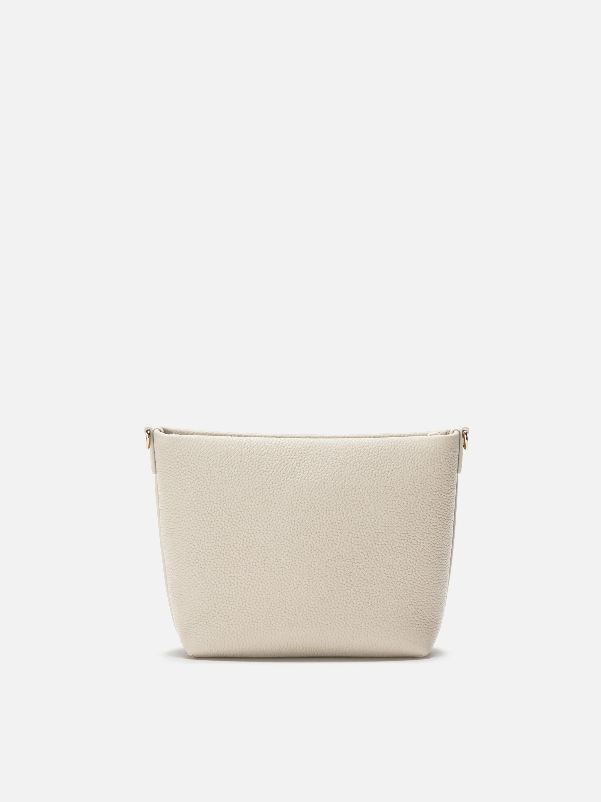 Borsa a spalla Aline Bag in pelle martellata bianca - Image 3