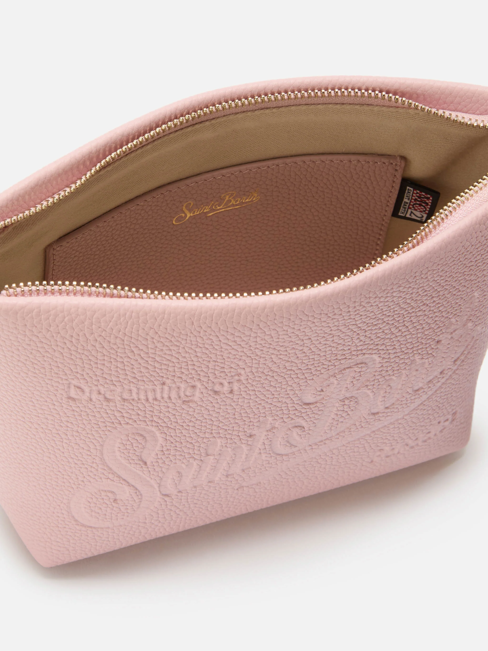 Borsa a spalla Aline Bag in pelle martellata rosa - Image 5