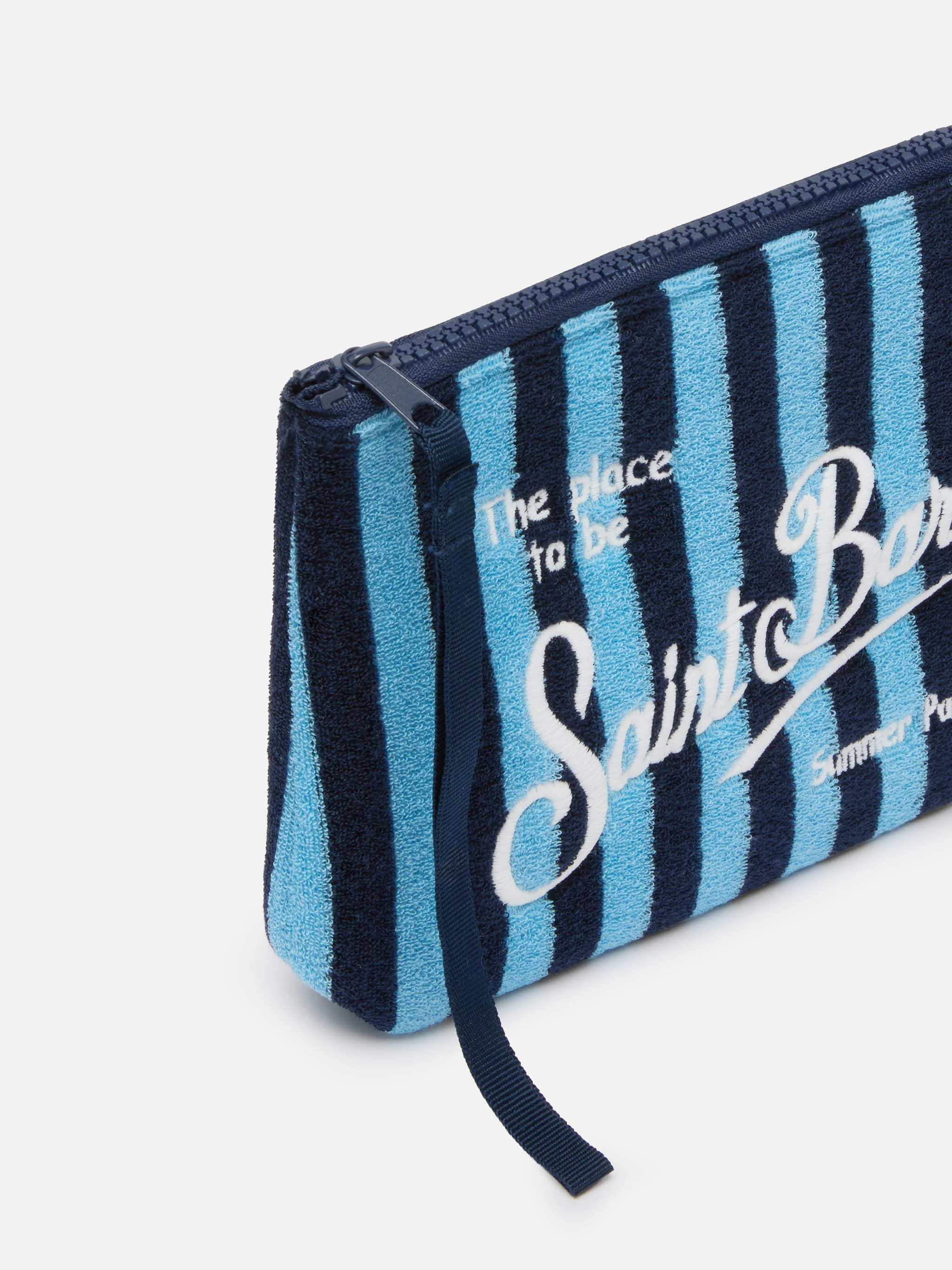 Pochette Aline in spugna con motivo a righe - Image 2