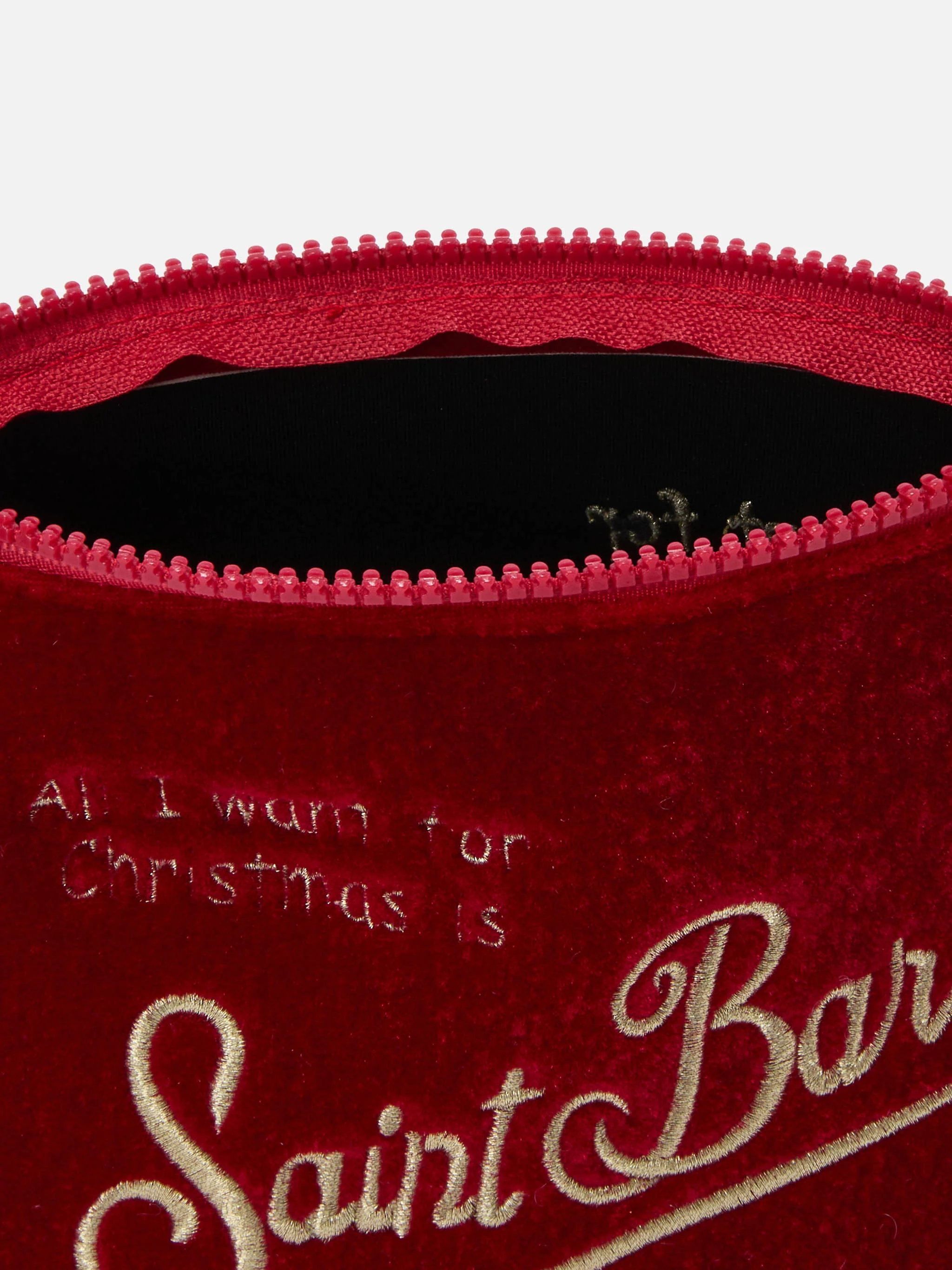 Pochette Aline Velvet in velluto rosso - Image 3