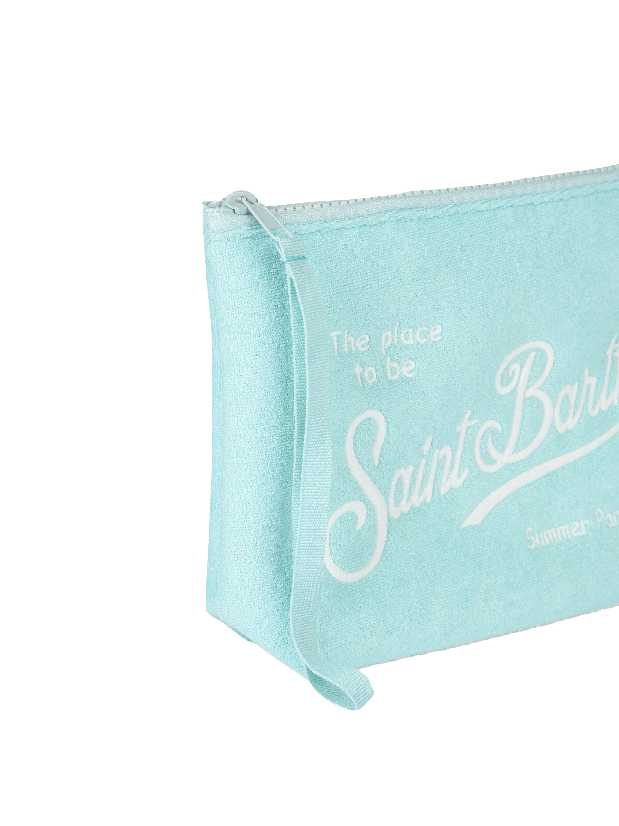 Pochette Aline in spugna verde acqua - Image 3