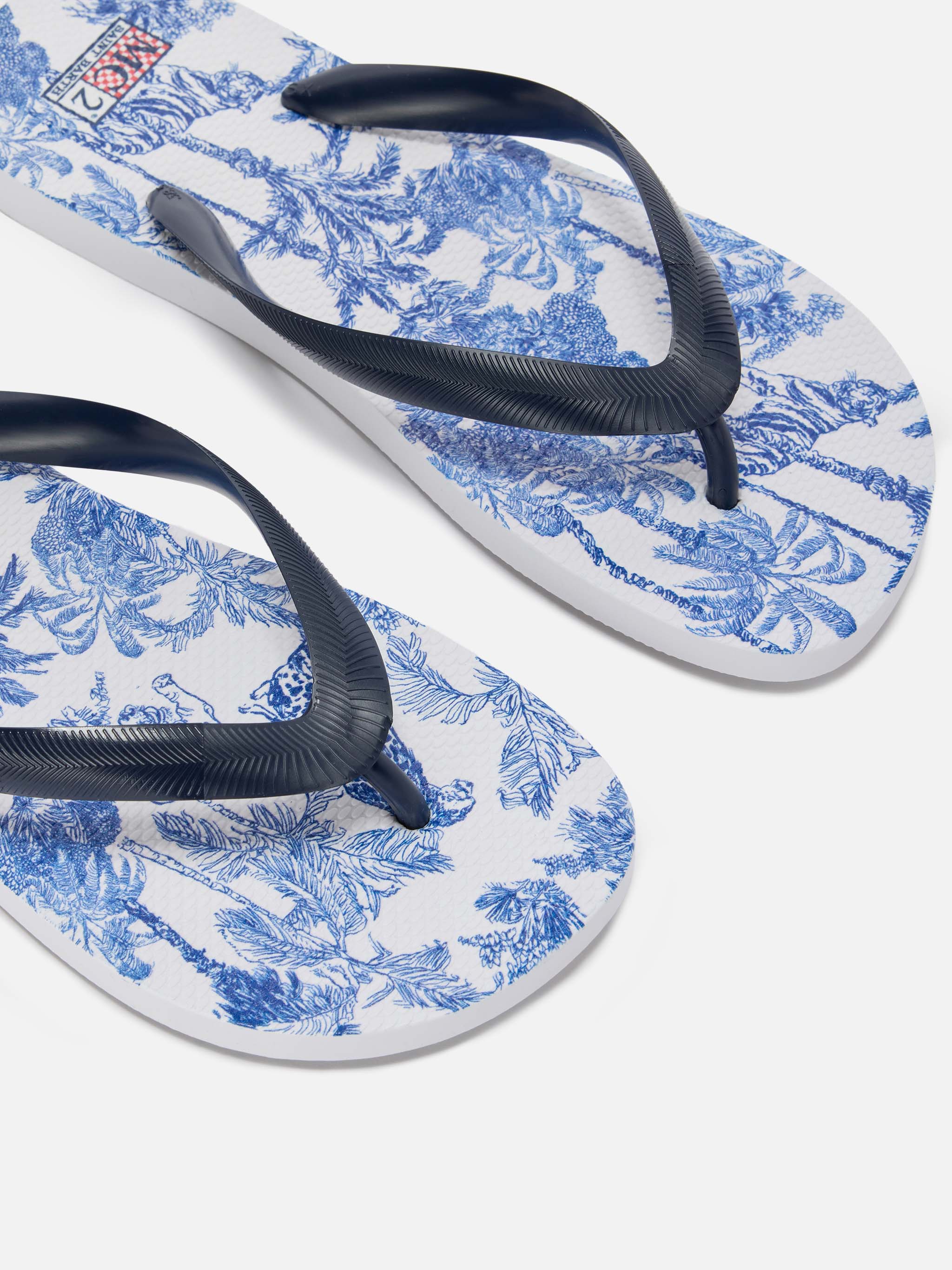 Infradito Alma slip-on in gomma con stampa Toile de Jouy - Image 3