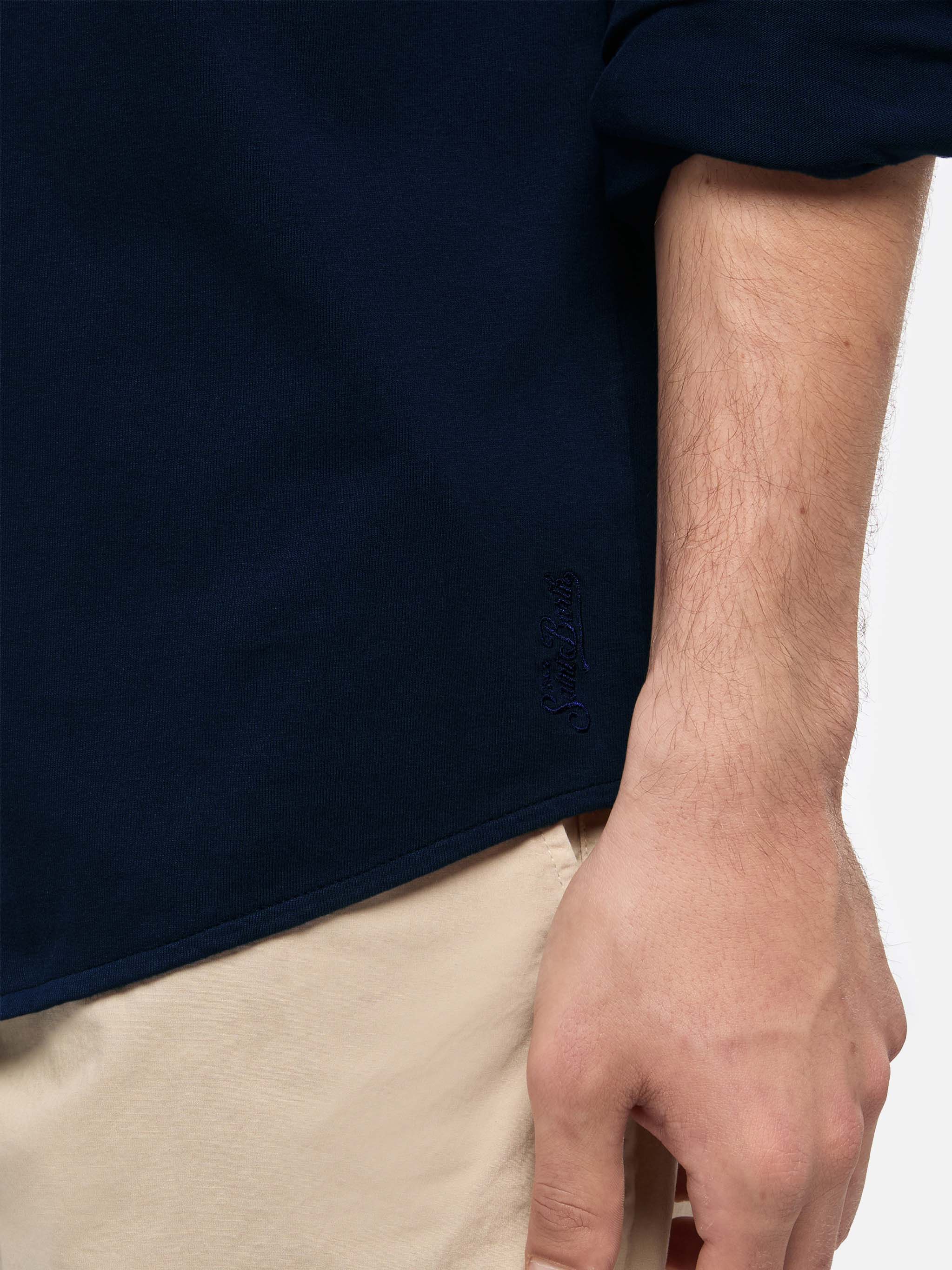 Amalfi navy blue jersey t shirt - Image 2