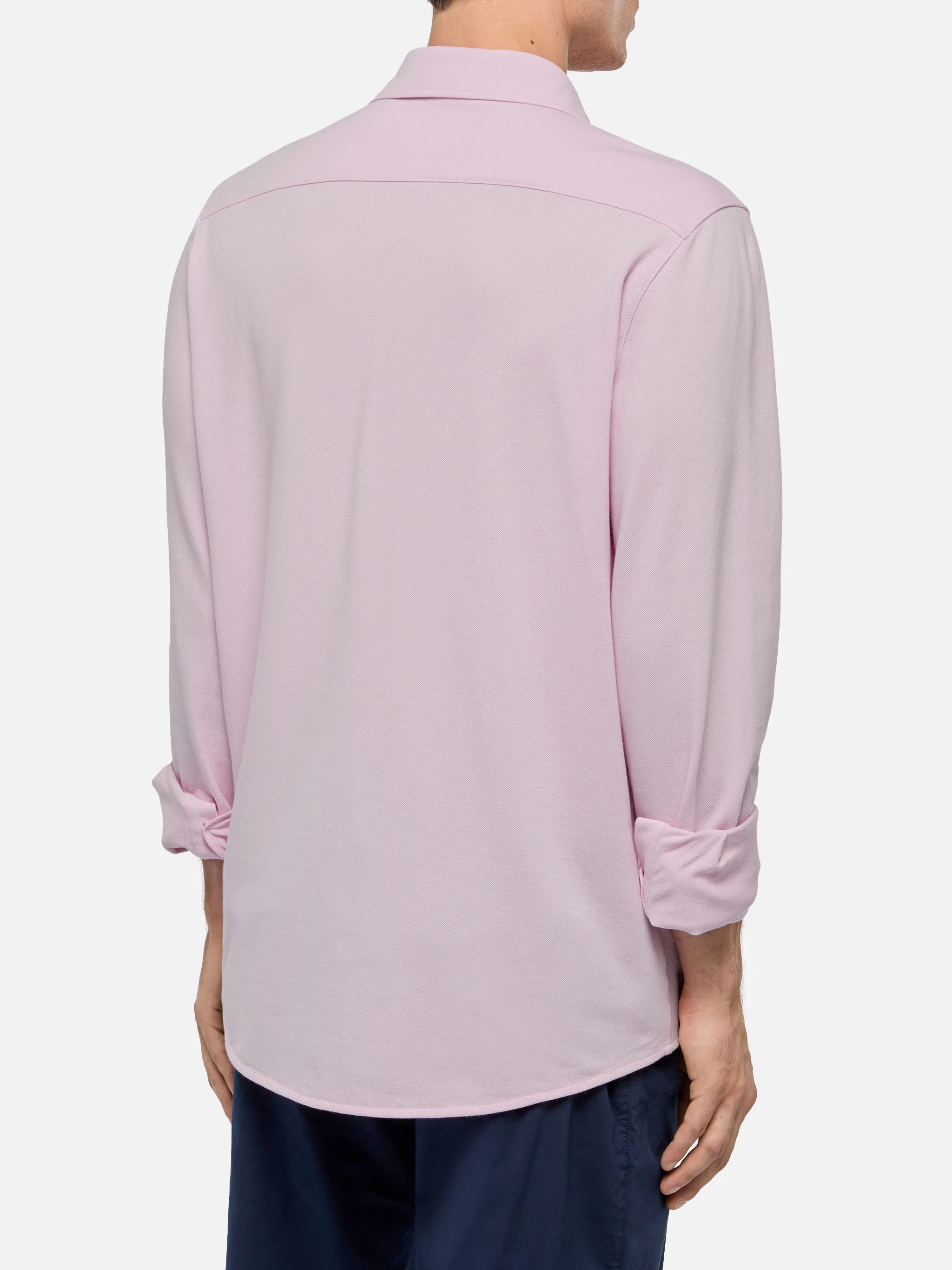Camicia Amalfi in jersey piquet rosa - Image 3