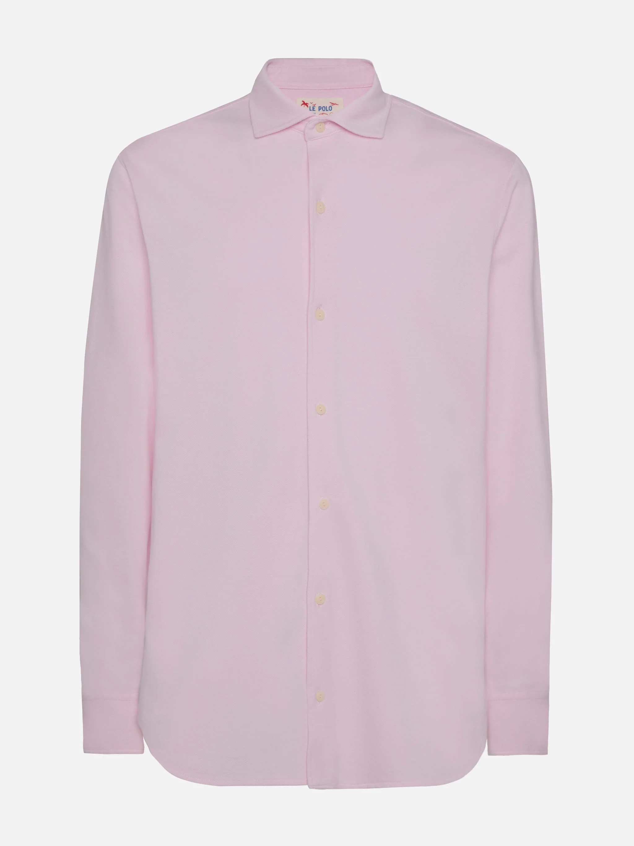 Camicia Amalfi in jersey piquet rosa - Image 4