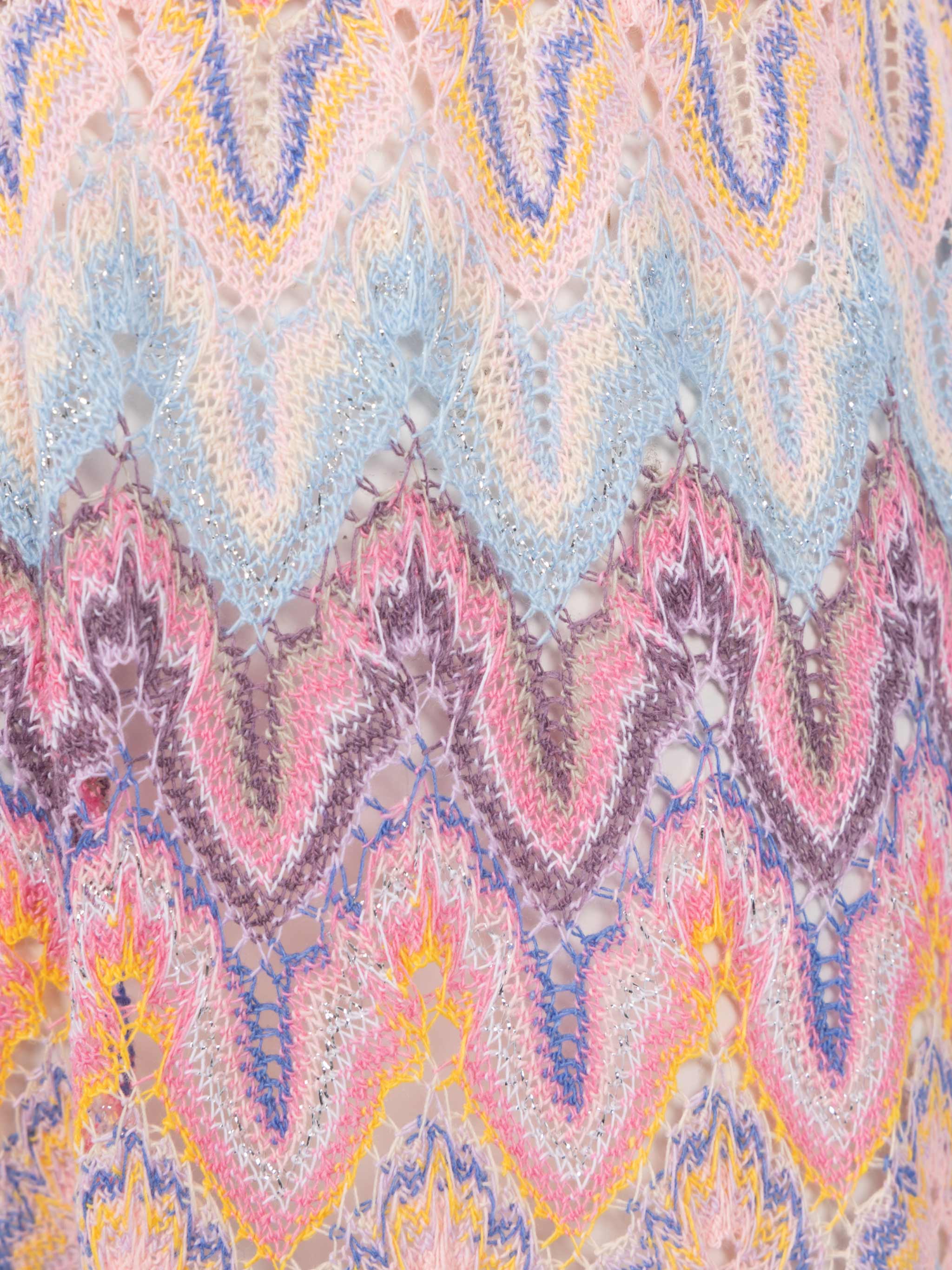 Pantaloni in maglia raschel rosa Amalia Jr - Image 3