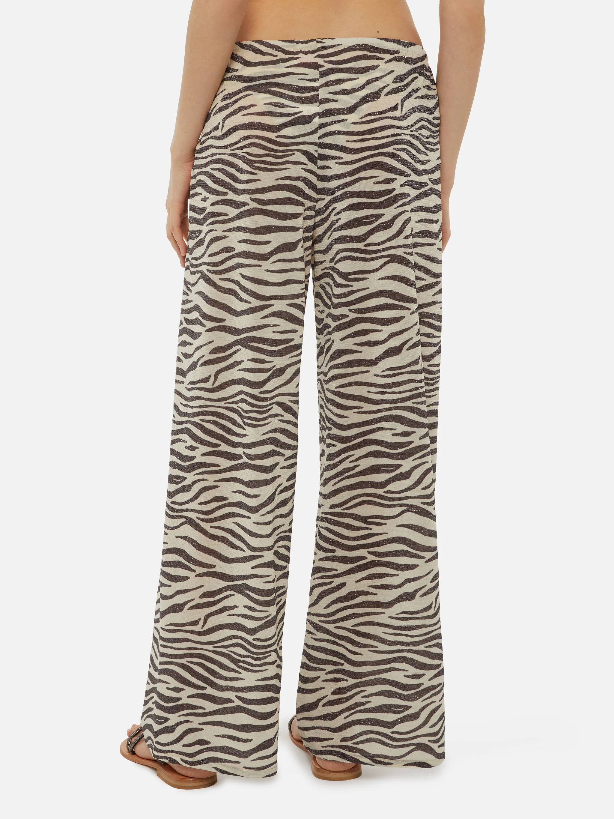 Pantaloni a gamba larga Amalia in lurex zebrato - Image 5