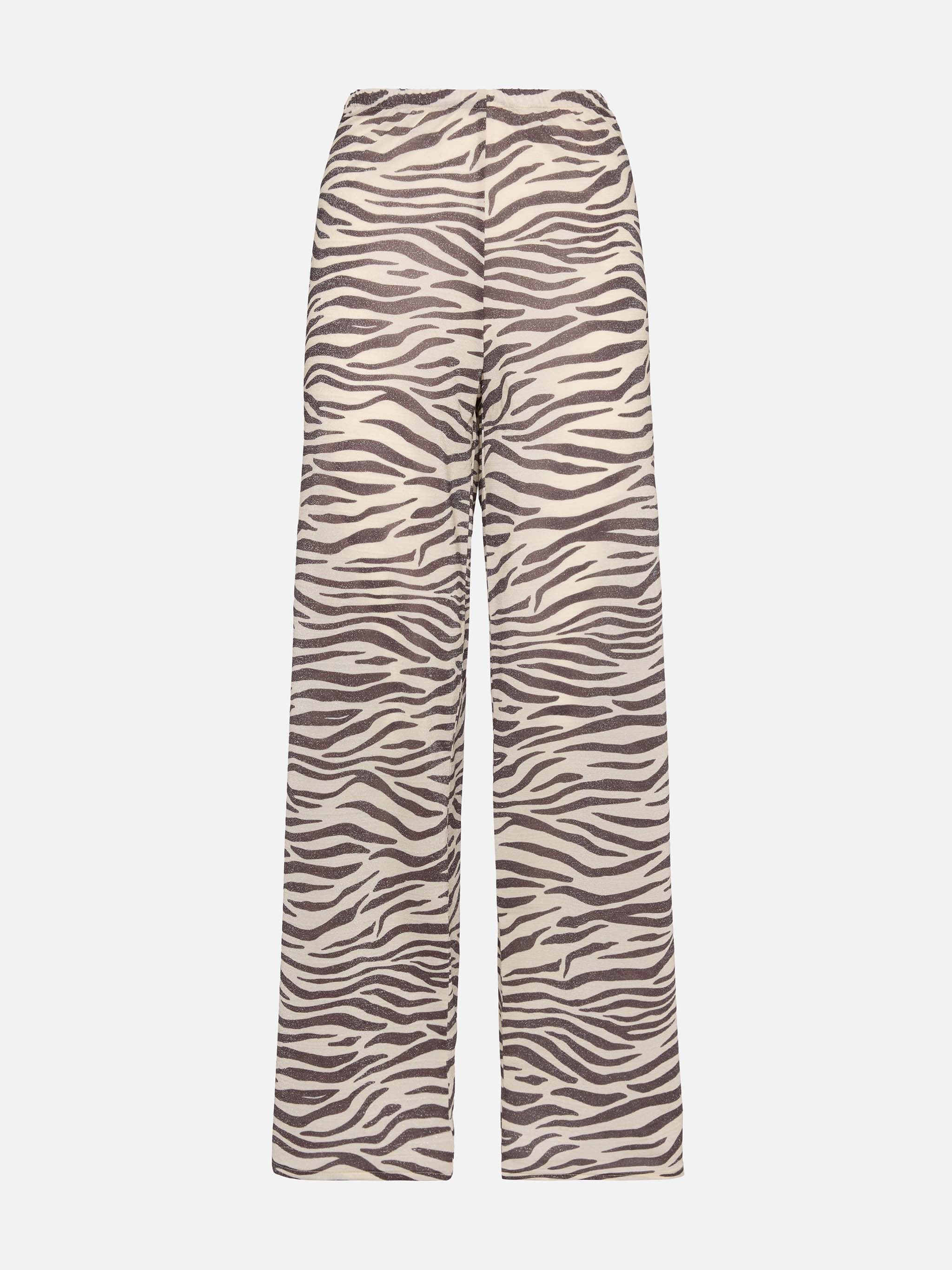 Pantaloni a gamba larga Amalia in lurex zebrato - Image 6
