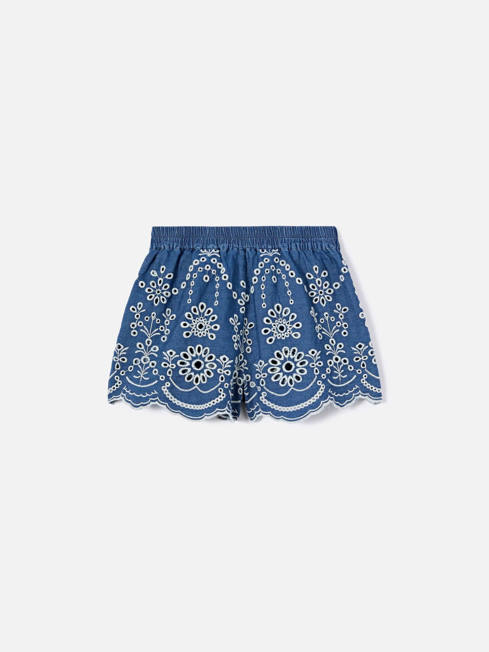 Short Amani Jr in chambray con ricamo  - Image 3