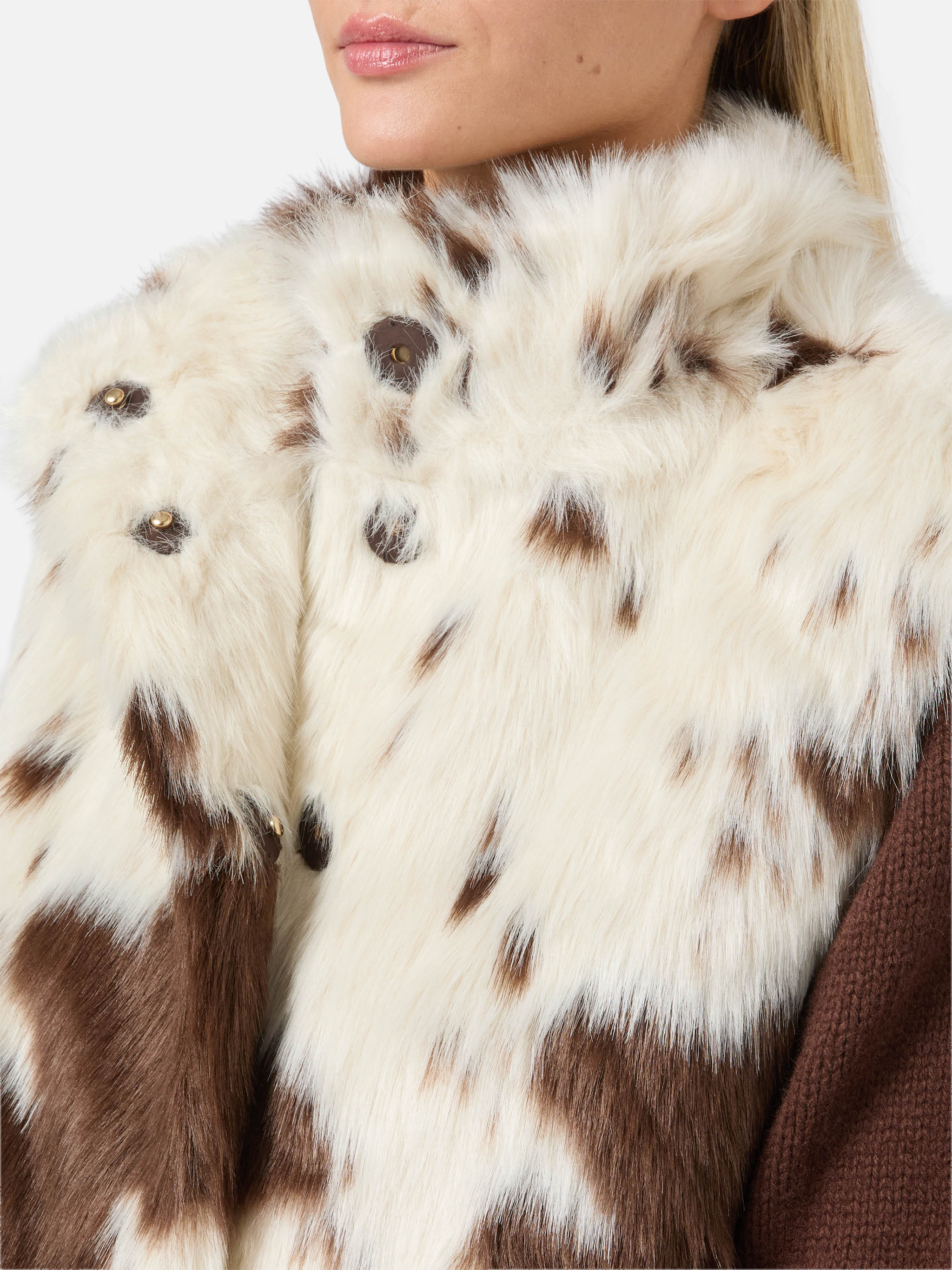 Gilet Ambre in faux fur con stampa muccata - Image 3