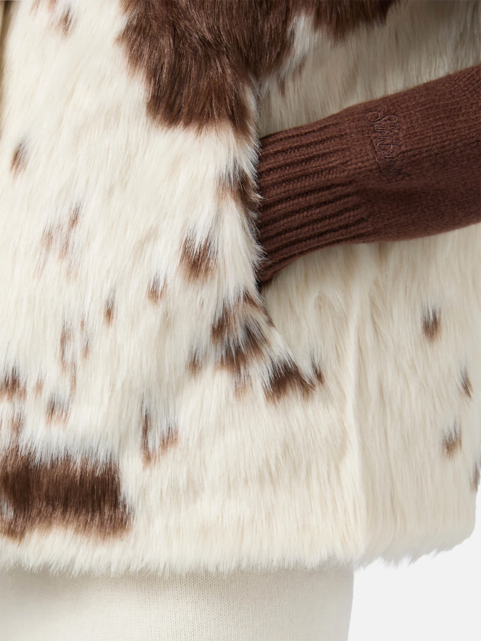 Gilet Ambre in faux fur con stampa muccata - Image 5